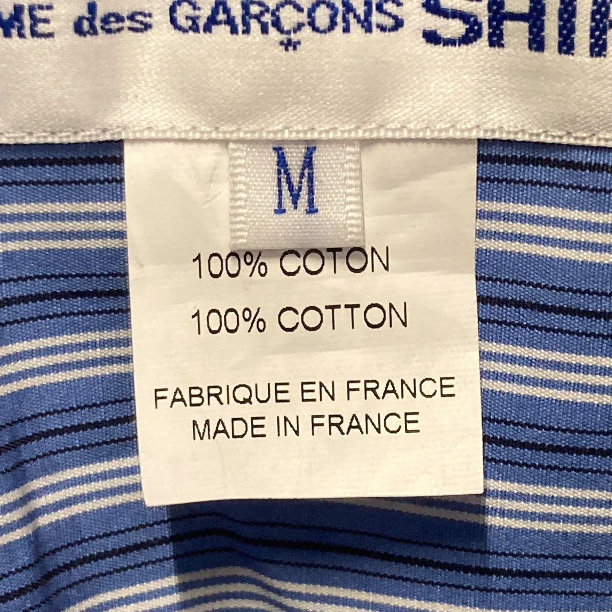 COMME des GARCONS SHIRT 25AWyarn dyed cotton stripe x cotton poplin print (SH)ストライプシャツFP-B012 古着・中古-5枚目のアイテム画像