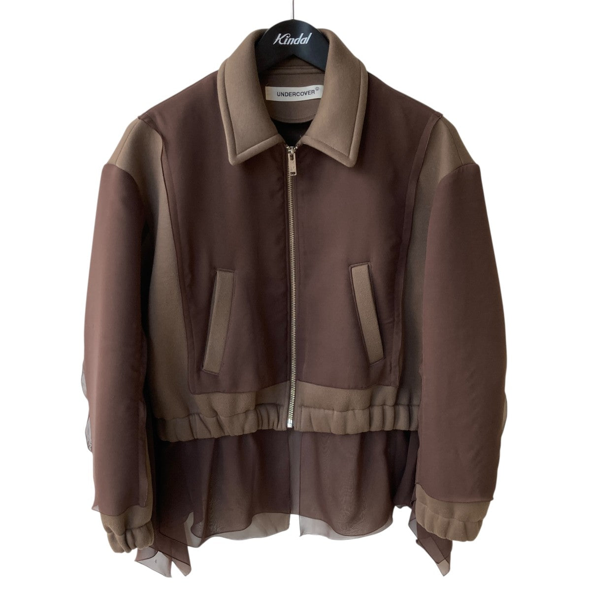 UNDERCOVER 25AWジョーゼット切り替えジップアップブルゾンUP2E1205 古着・中古-1枚目のアイテム画像