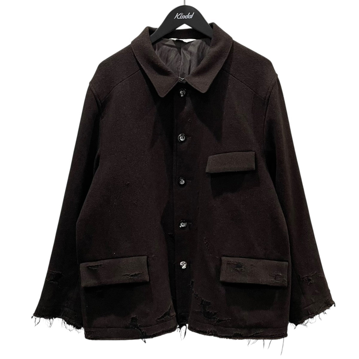 24AW ダメージ加工ツイードジャケット TWEED CRASH JACKET ツイードクラッシュジャケット ANC-JK37