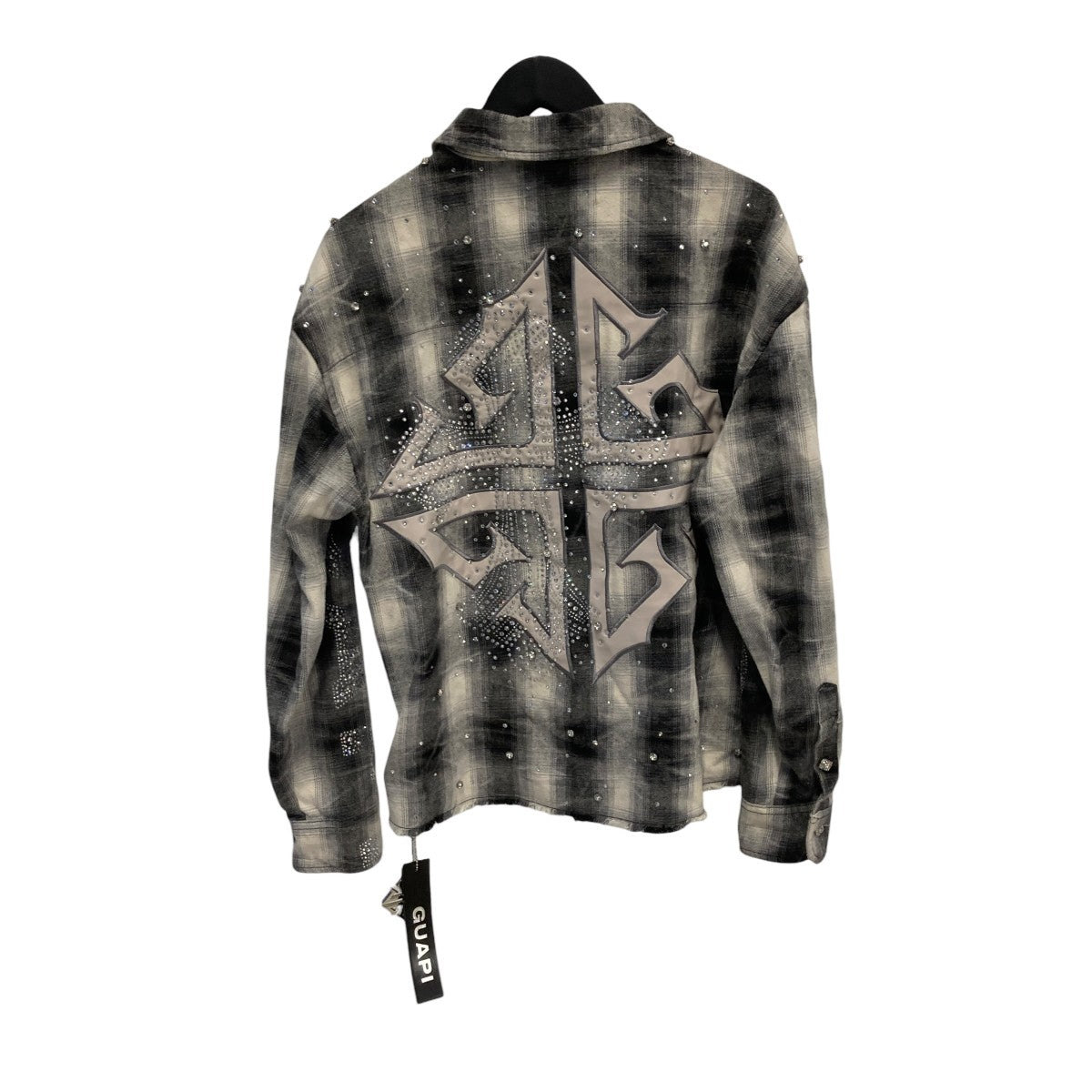 GUAPI チェック柄シャツ Sサイズ GUAPI(グアピ) Cross Flannel Shirtチェックシャツ グレー サイズ S