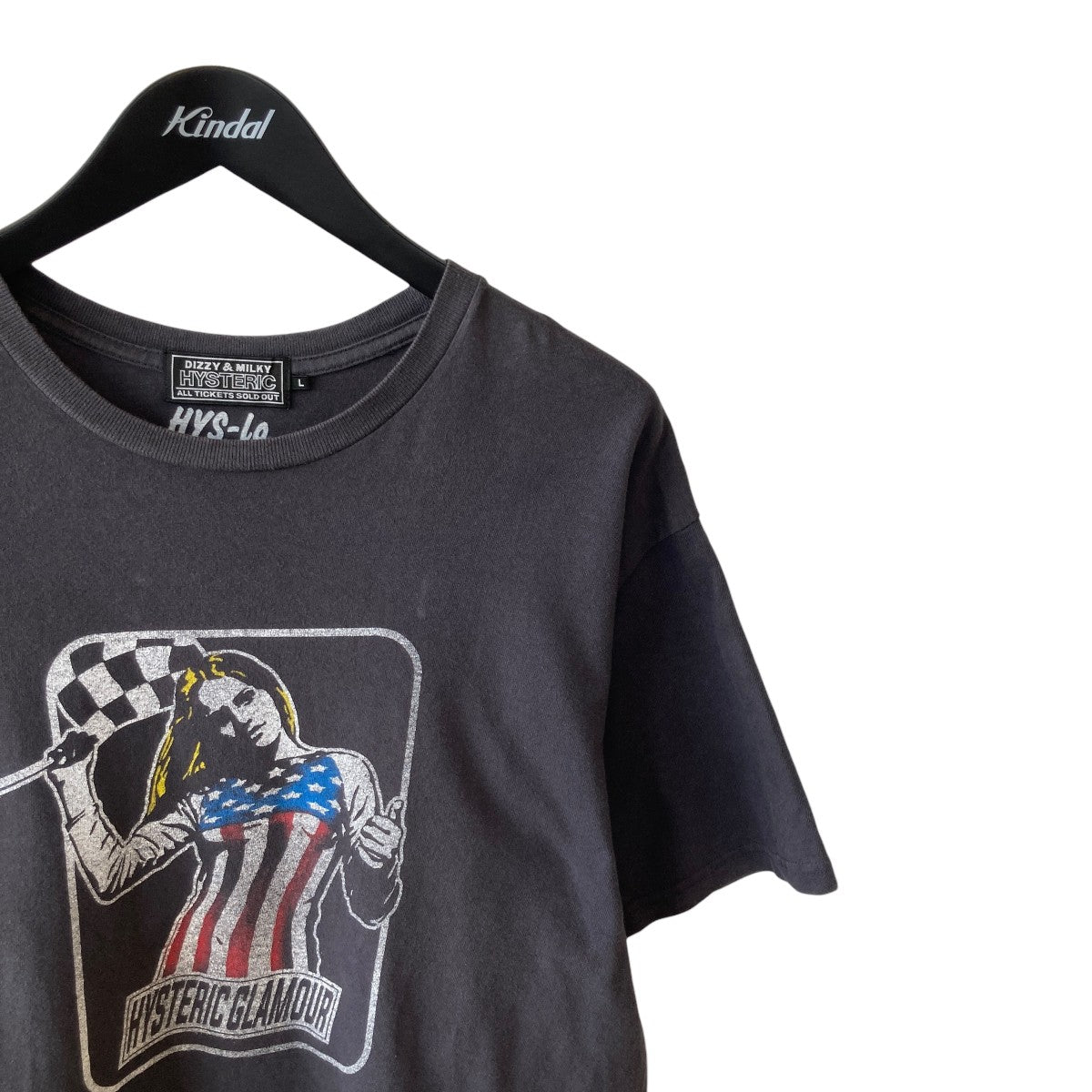 Hysteric Glamour 24SSCHECKER FLAG半袖Tシャツ02233CT12 古着・中古-3枚目のアイテム画像