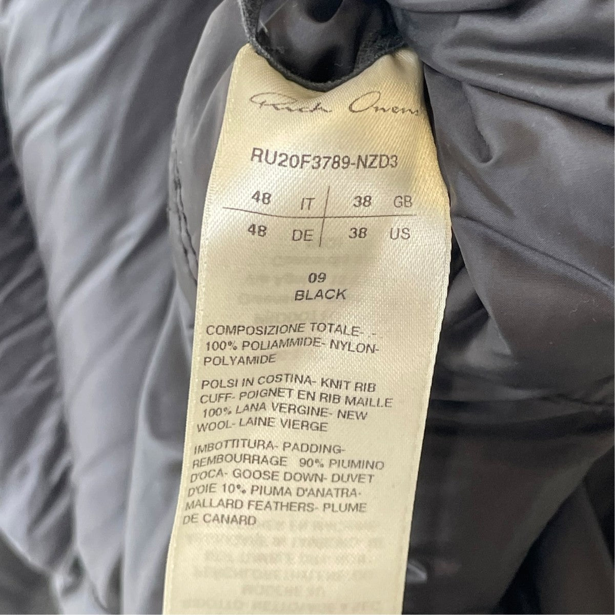 Jumbo IES Lightweight Down JacketダウンジャケットRU20F3789-NZD3