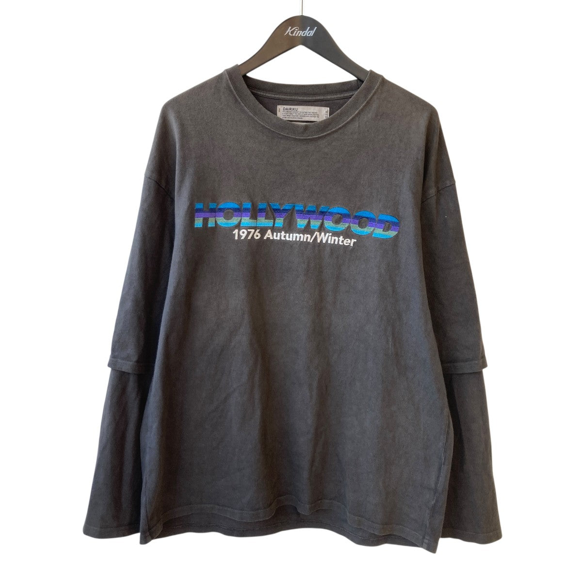 DAIRIKU 19AWHOLLYWOOD Layered T-Shirtロングカットソー20AW C-4 古着・中古-1枚目のアイテム画像