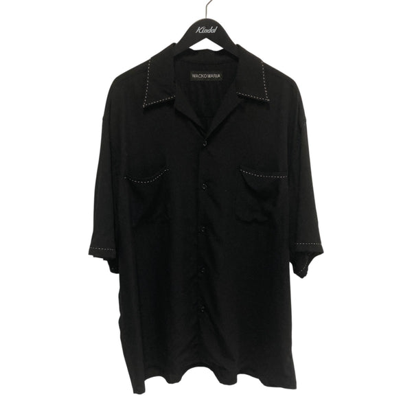 WACKO MARIA(ワコマリア) 50'S OPEN COLLAR SHIRT半袖シャツ ブラック