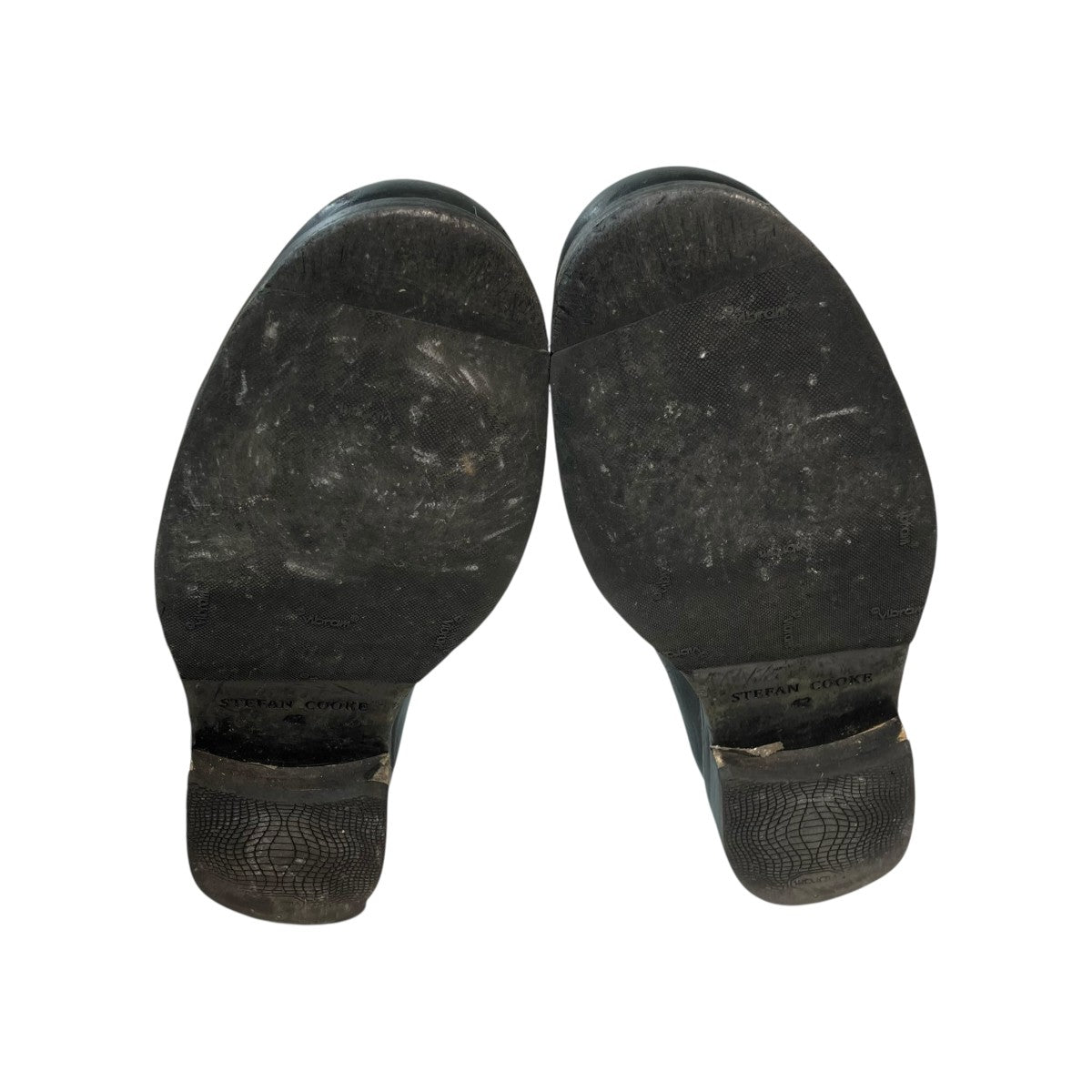 Black Polished Button Loafersローファー