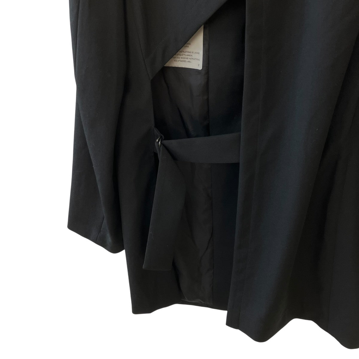 Yohji Yamamoto pour homme 25SSWOOL GABARDINE BACK OPENING JACKETテーラードジャケットHP-J41-100 古着・中古-5枚目のアイテム画像