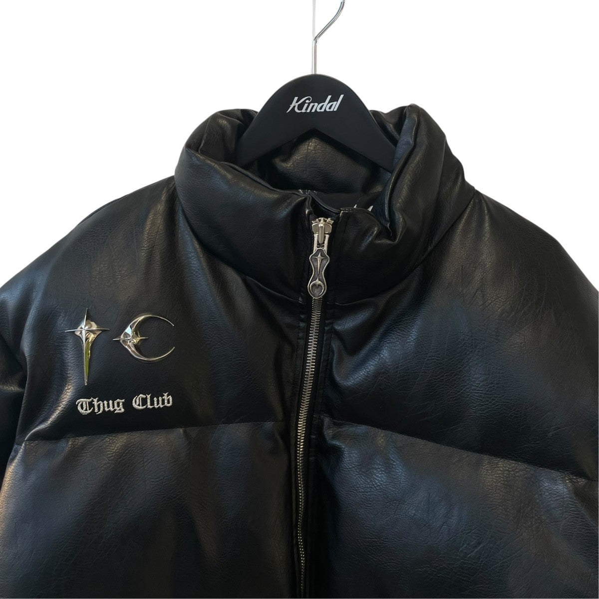 THUG CLUB Fake Leather Puffer Jacket中綿ジャケットTC23PA0303 古着・中古-3枚目のアイテム画像