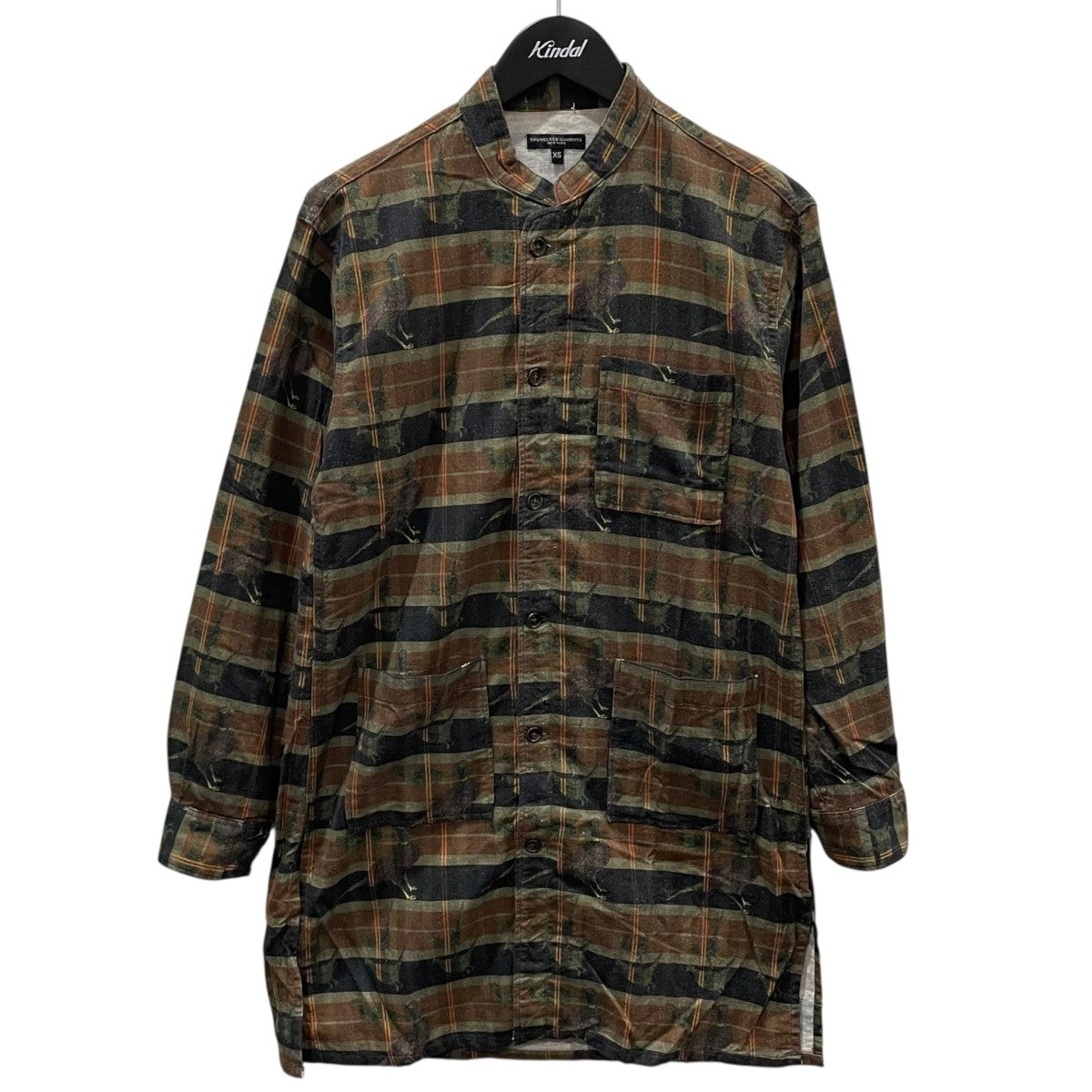 Engineered Garments 14AW バードプリントロングシャツ Long Dayton Shirt ロング デイトン シャツ 古着・中古-1枚目のアイテム画像