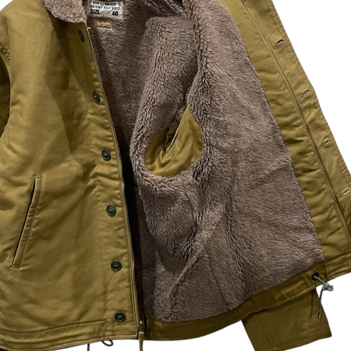 Buzz Rickson’s 23AW デッキジャケット Type N-1 Khaki NAVY DEPARTMENT DEMOTEX-ED BR15345 ／ BR15766 古着・中古-4枚目のアイテム画像