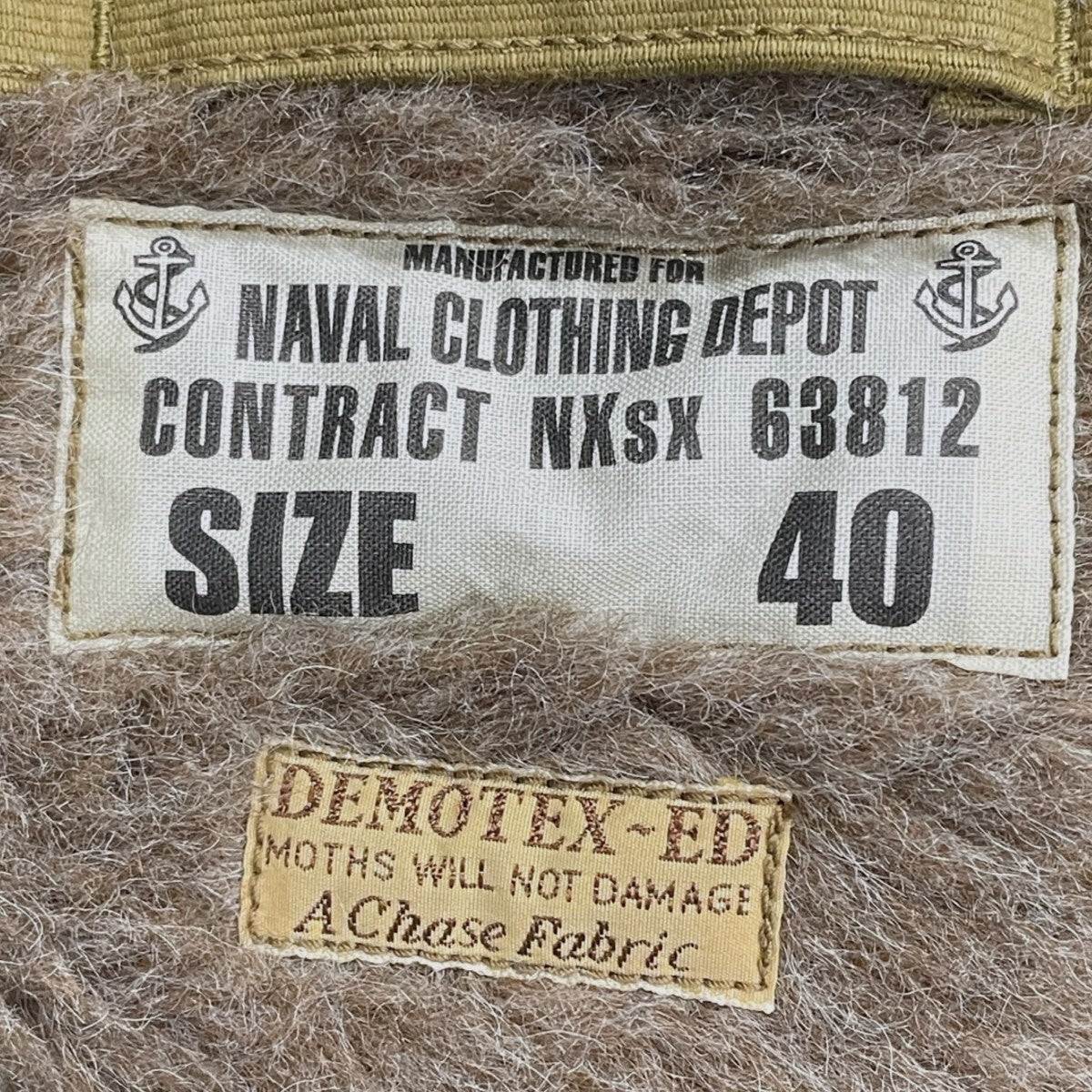 Buzz Rickson’s 23AW デッキジャケット Type N-1 Khaki NAVY DEPARTMENT DEMOTEX-ED BR15345 ／ BR15766 古着・中古-6枚目のアイテム画像