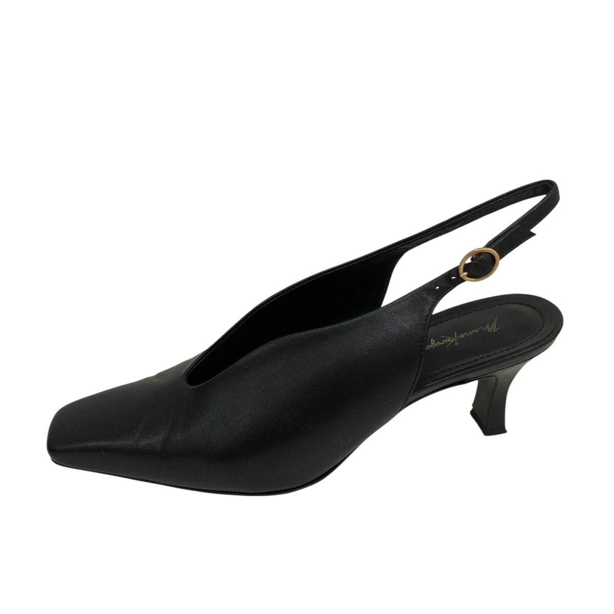 mame kurogouchi(マメクロゴウチ) Curved Line Sling Back Heels