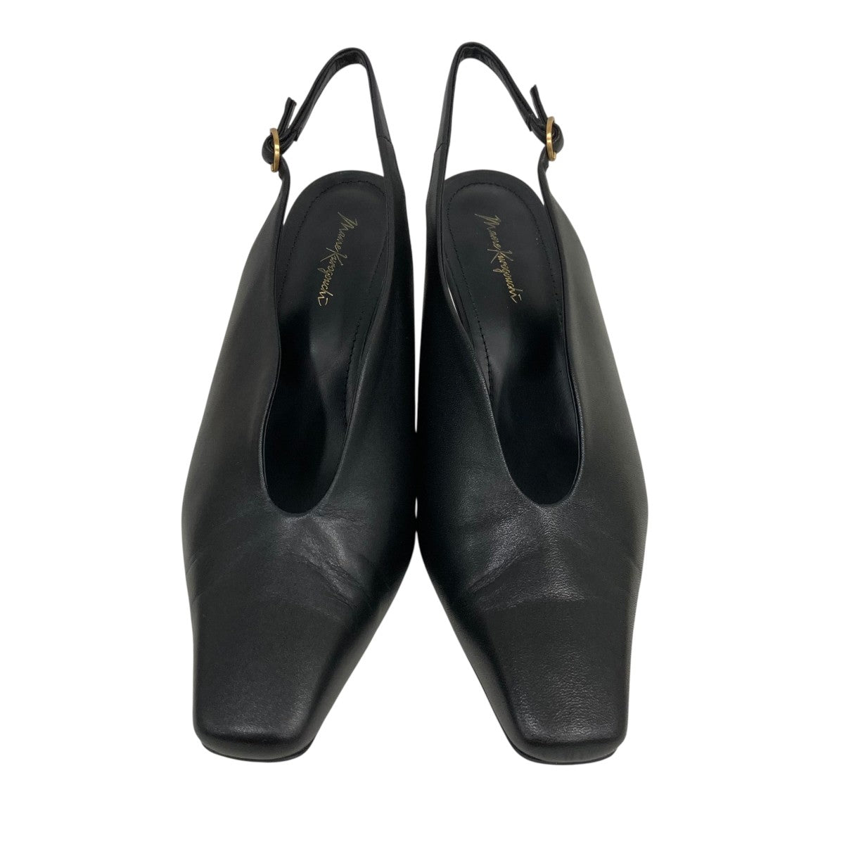 mame kurogouchi(マメクロゴウチ) Curved Line Sling Back Heels