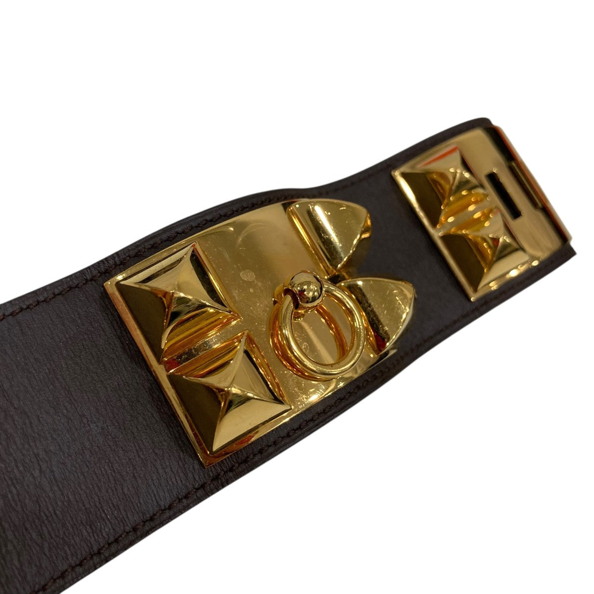 HERMES(エルメス) コリエ ド シアンQ刻印 ブレスレット ブラウン