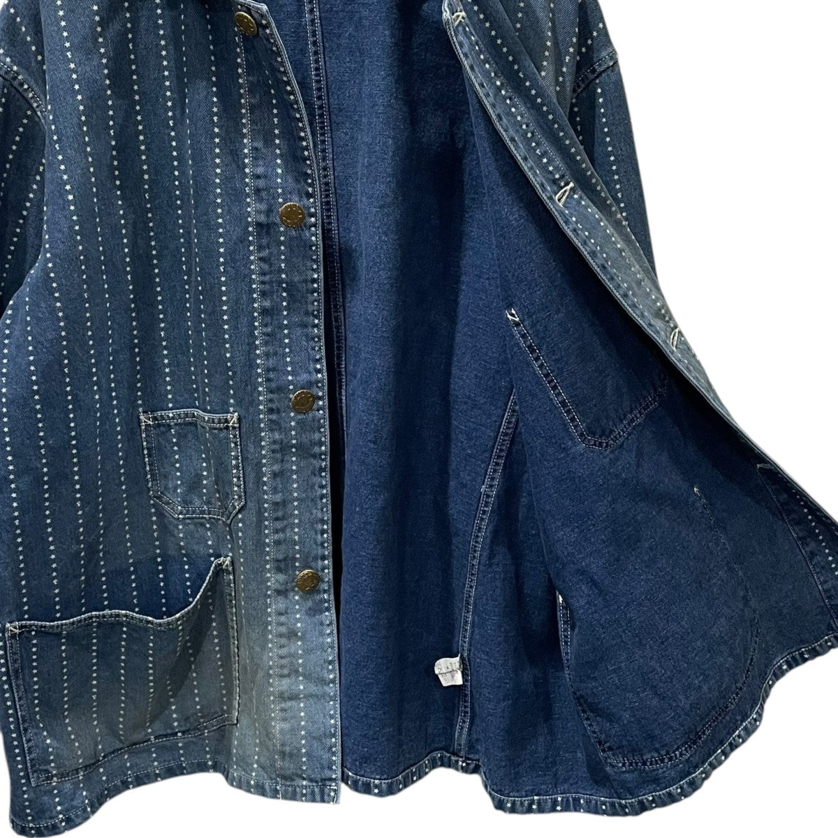 FULLCOUNT 25AW デニムカバーオール Star Wabash Chore Jacket HW スター ウォバッシュ チョアジャケット ハードウォッシュ 2051HW 古着・中古-3枚目のアイテム画像