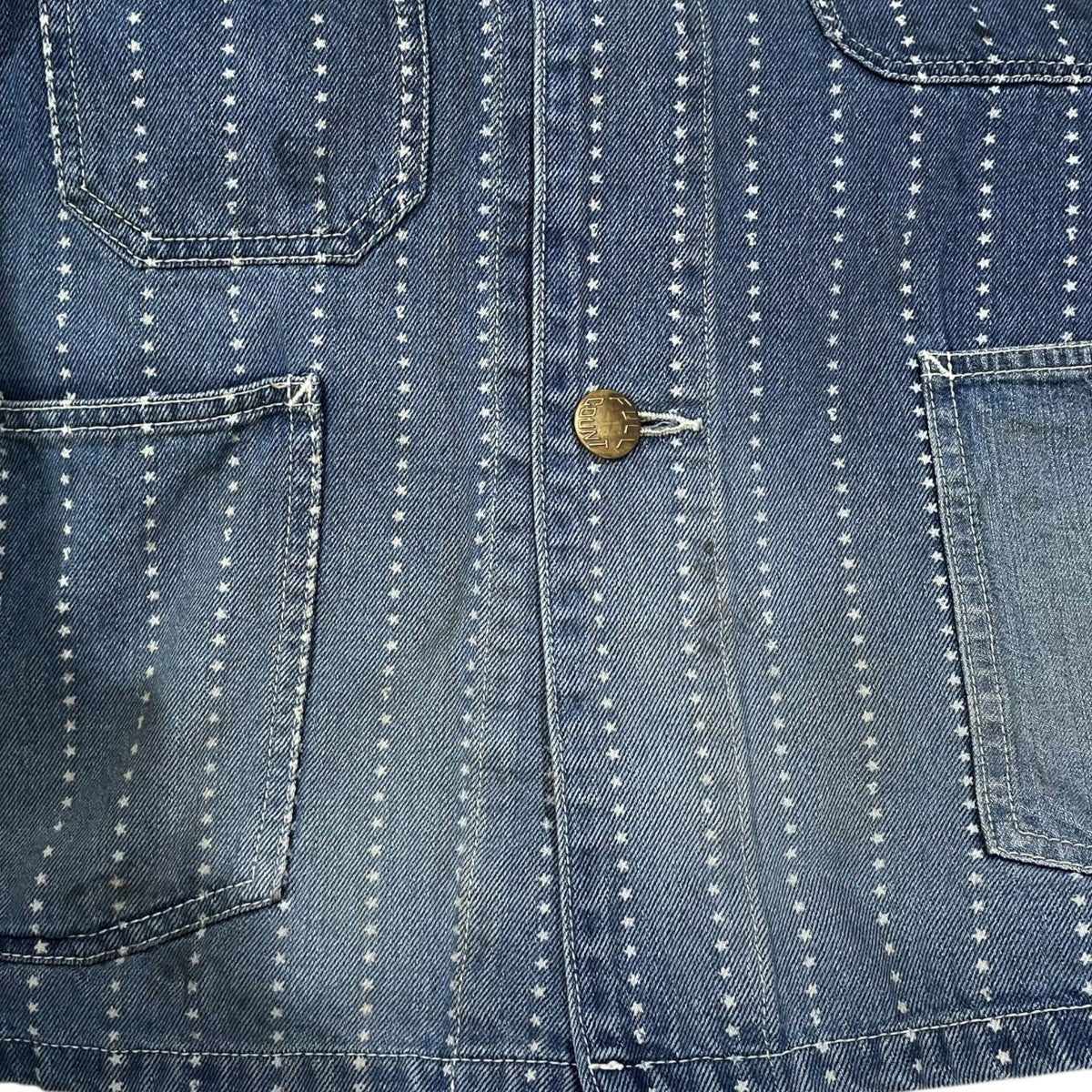 FULLCOUNT 25AW デニムカバーオール Star Wabash Chore Jacket HW スター ウォバッシュ チョアジャケット ハードウォッシュ 2051HW 古着・中古-7枚目のアイテム画像