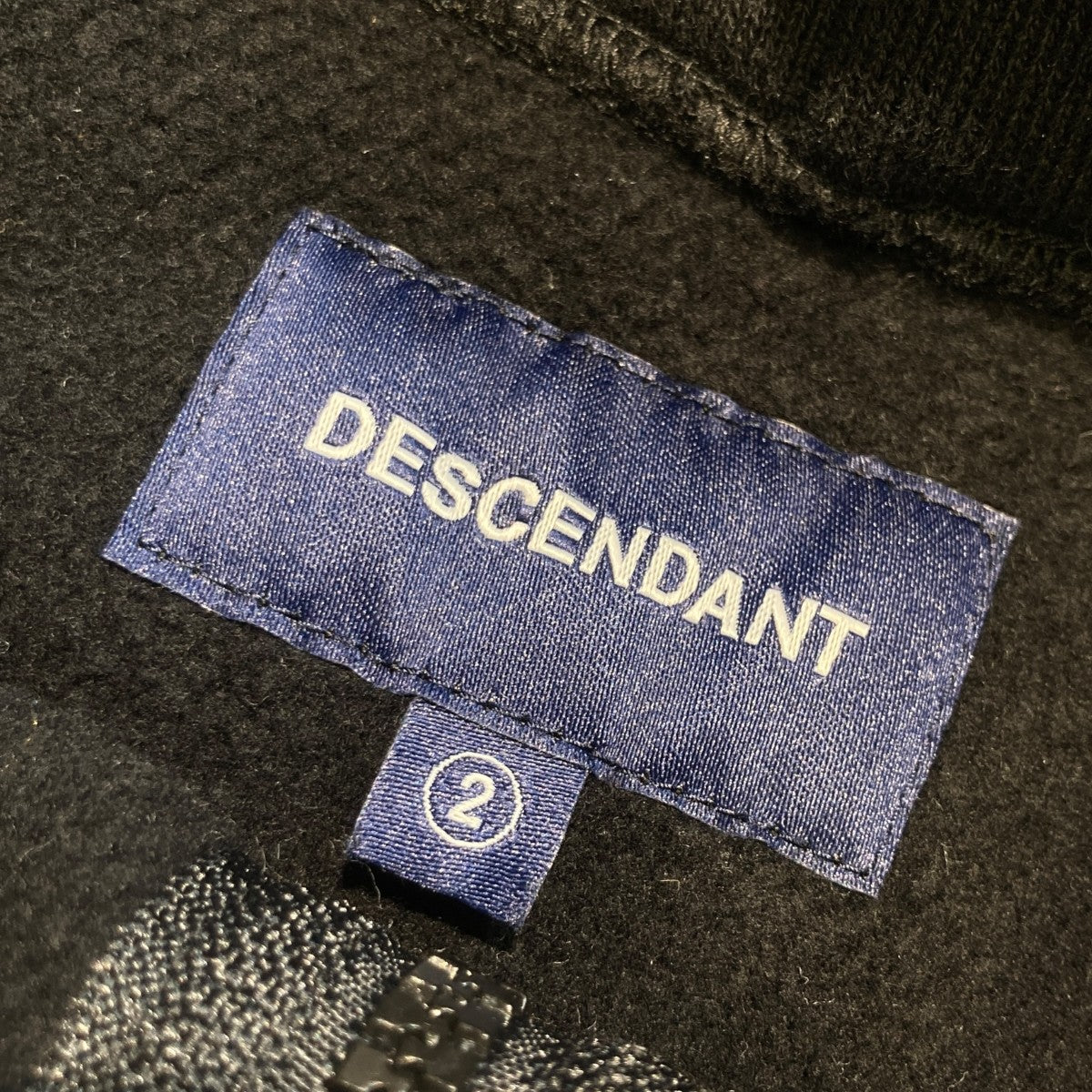 DESCENDANT(ディセンダント) ジップパーカー ブラック サイズ 2