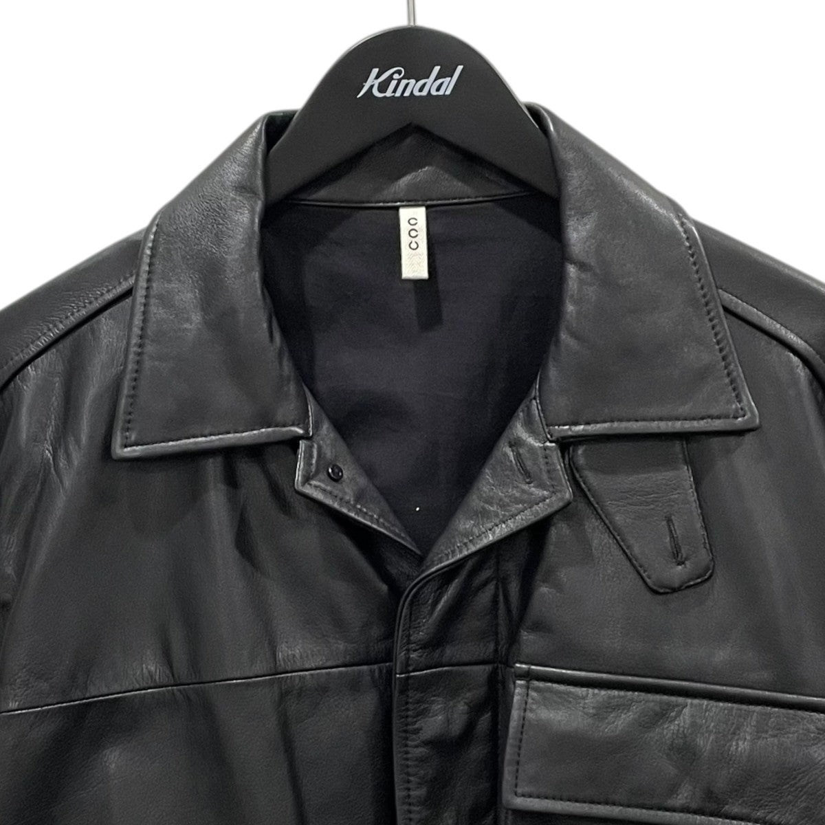 CCU(シーシーユー) 20AW レザーシャツ SH-03-COW SH-03-COW ブラック