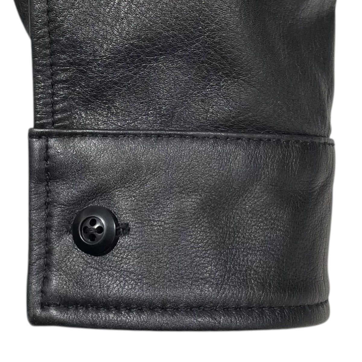 【希少/美品】CCU 1 SH-03-COW カウレザー シャツ ジャケット 黒 CCU(シーシーユー) 20AW レザーシャツ SH-03-COW SH-03-COW ブラック