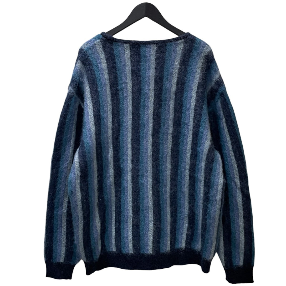 22AW ストライプ柄ニットカーディガン MOHAIR CARDIGAN STRIPE モヘアカーディガン ストライプ LQ372