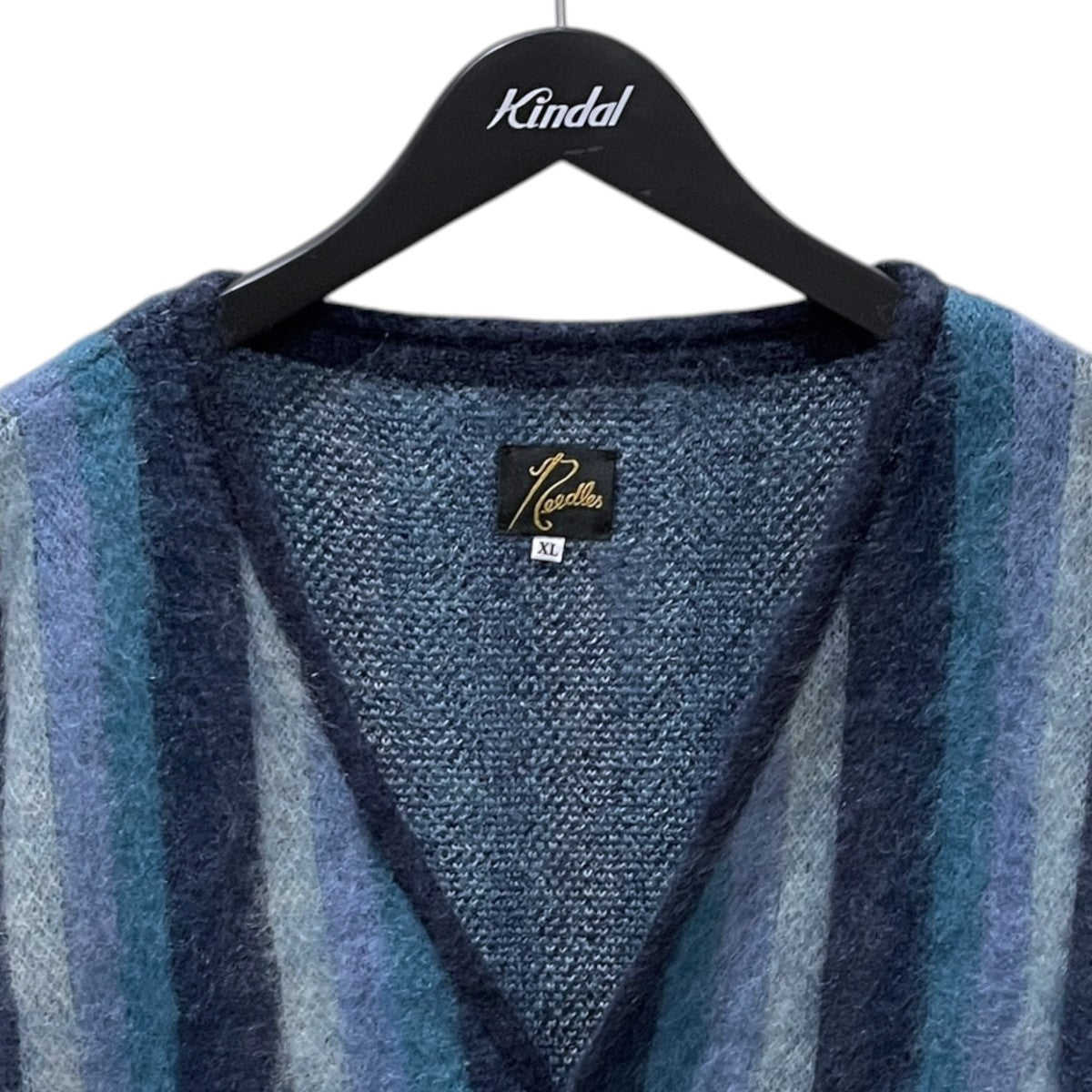22AW ストライプ柄ニットカーディガン MOHAIR CARDIGAN STRIPE モヘアカーディガン ストライプ LQ372