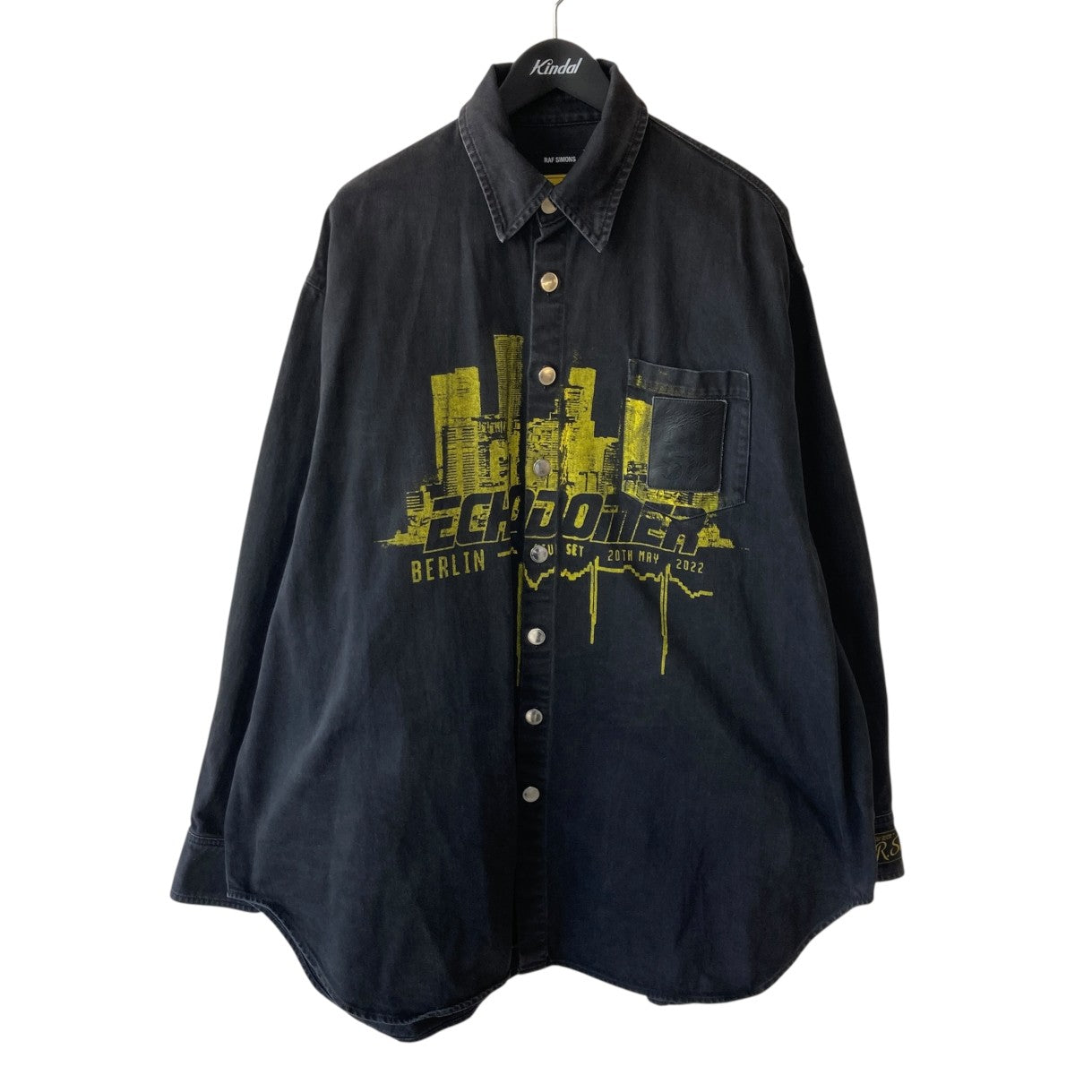 RAF SIMONS 16 30 別注 30th Big fit denim shirt Echodomer printデニムジャケットM243 古着・中古-1枚目のアイテム画像