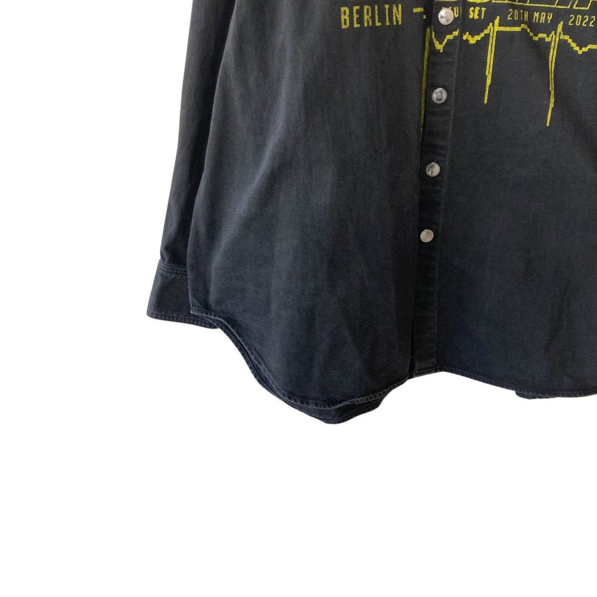 RAF SIMONS 16 30 別注 30th Big fit denim shirt Echodomer printデニムジャケットM243 古着・中古-4枚目のアイテム画像