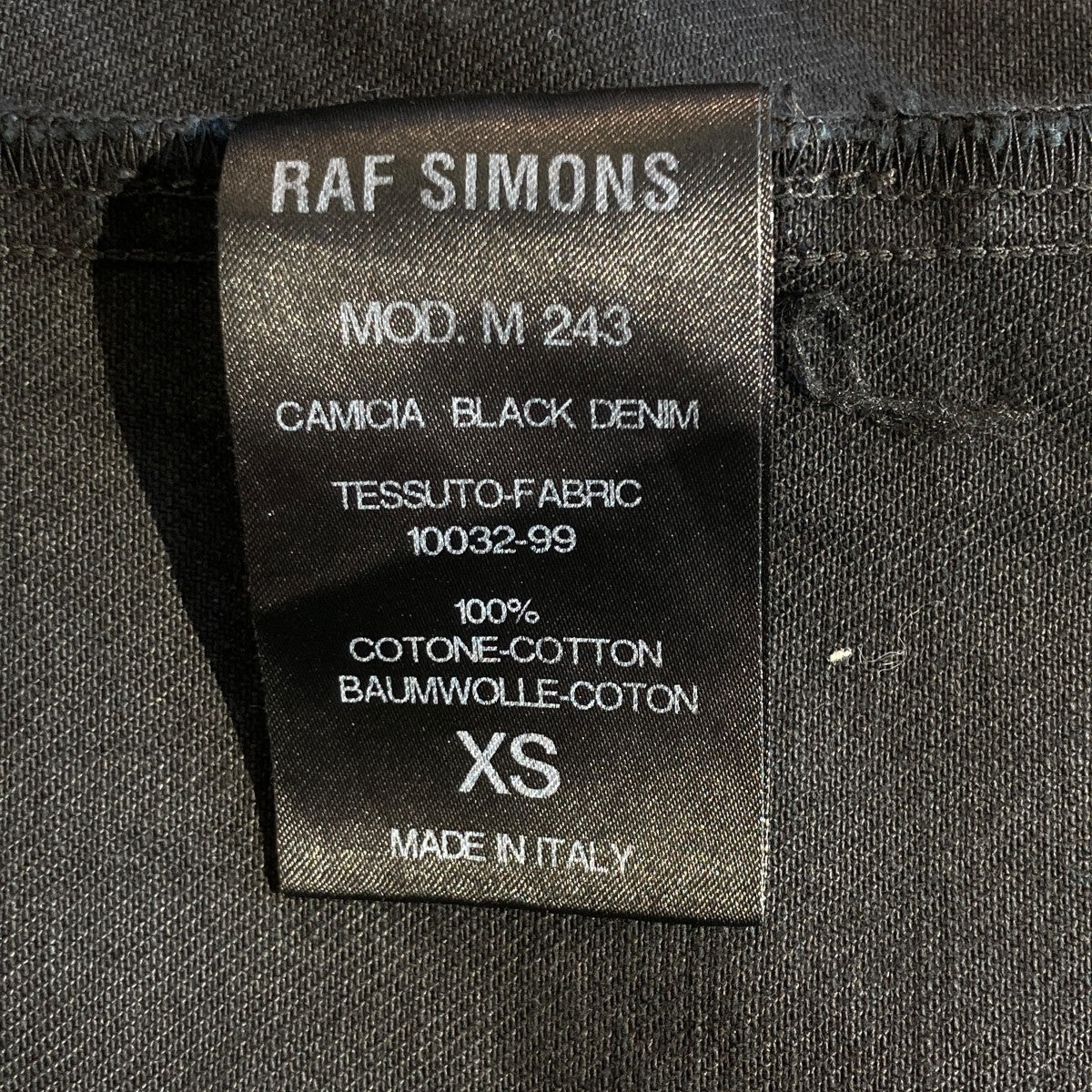 RAF SIMONS 16 30 別注 30th Big fit denim shirt Echodomer printデニムジャケットM243 古着・中古-5枚目のアイテム画像