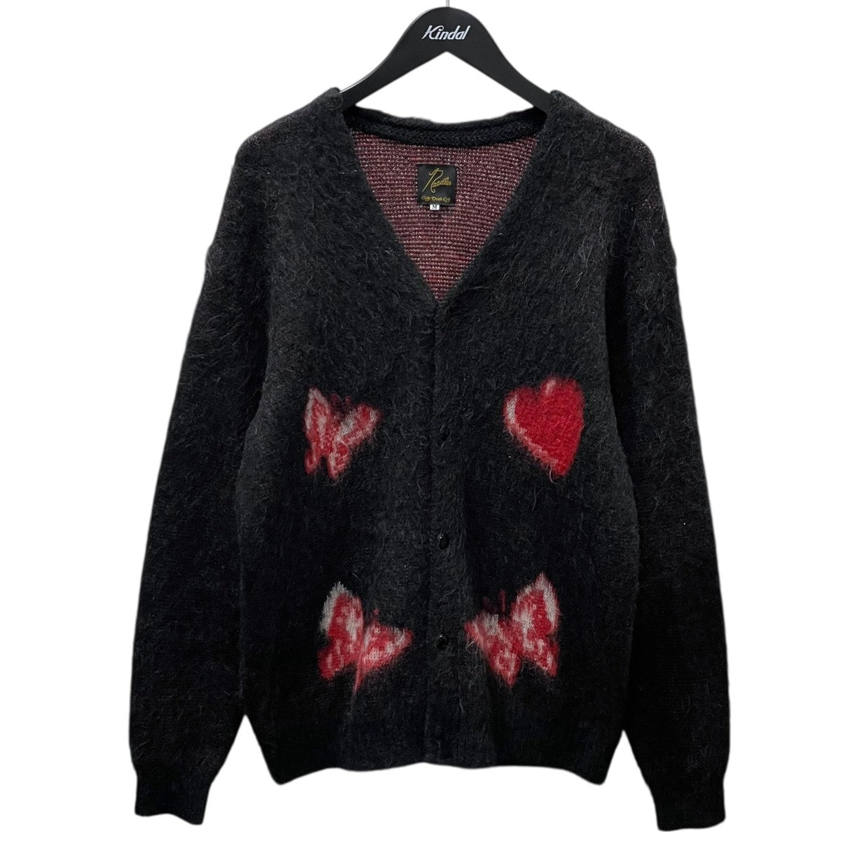 20AW ハート柄Vネックニットカーディガン Mohair Cardigan モヘヤカーディガン HM412
