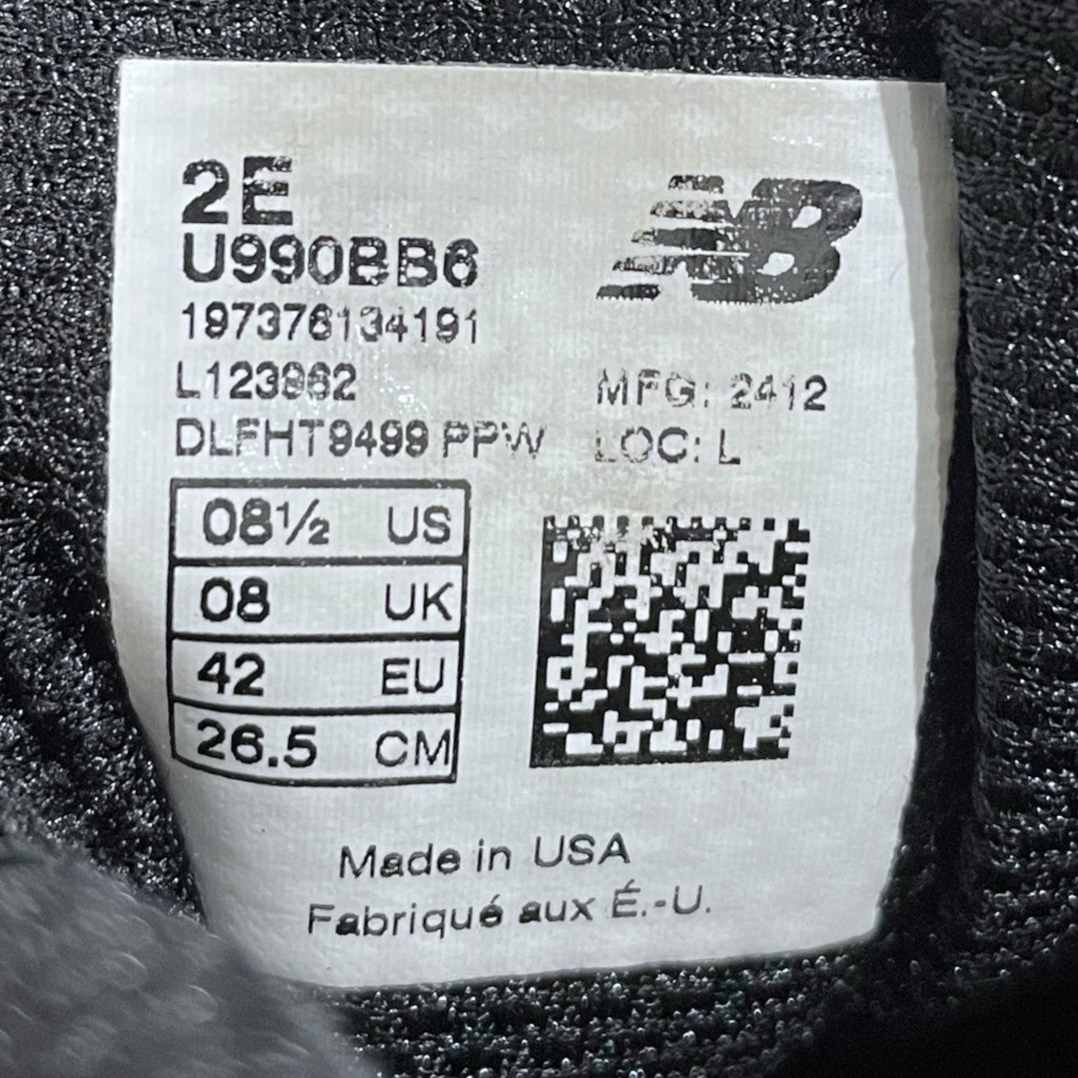 スニーカー U990BB6 MADE IN USA