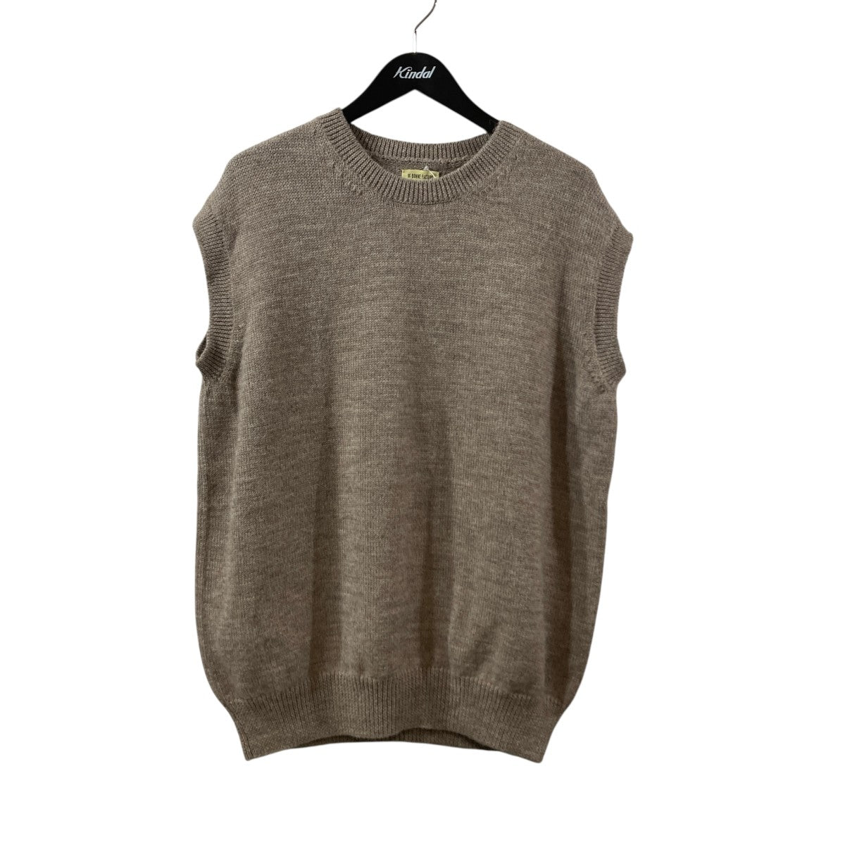 DE BONNE FACTURE Round Collar Vestニットベスト 古着・中古-1枚目のアイテム画像
