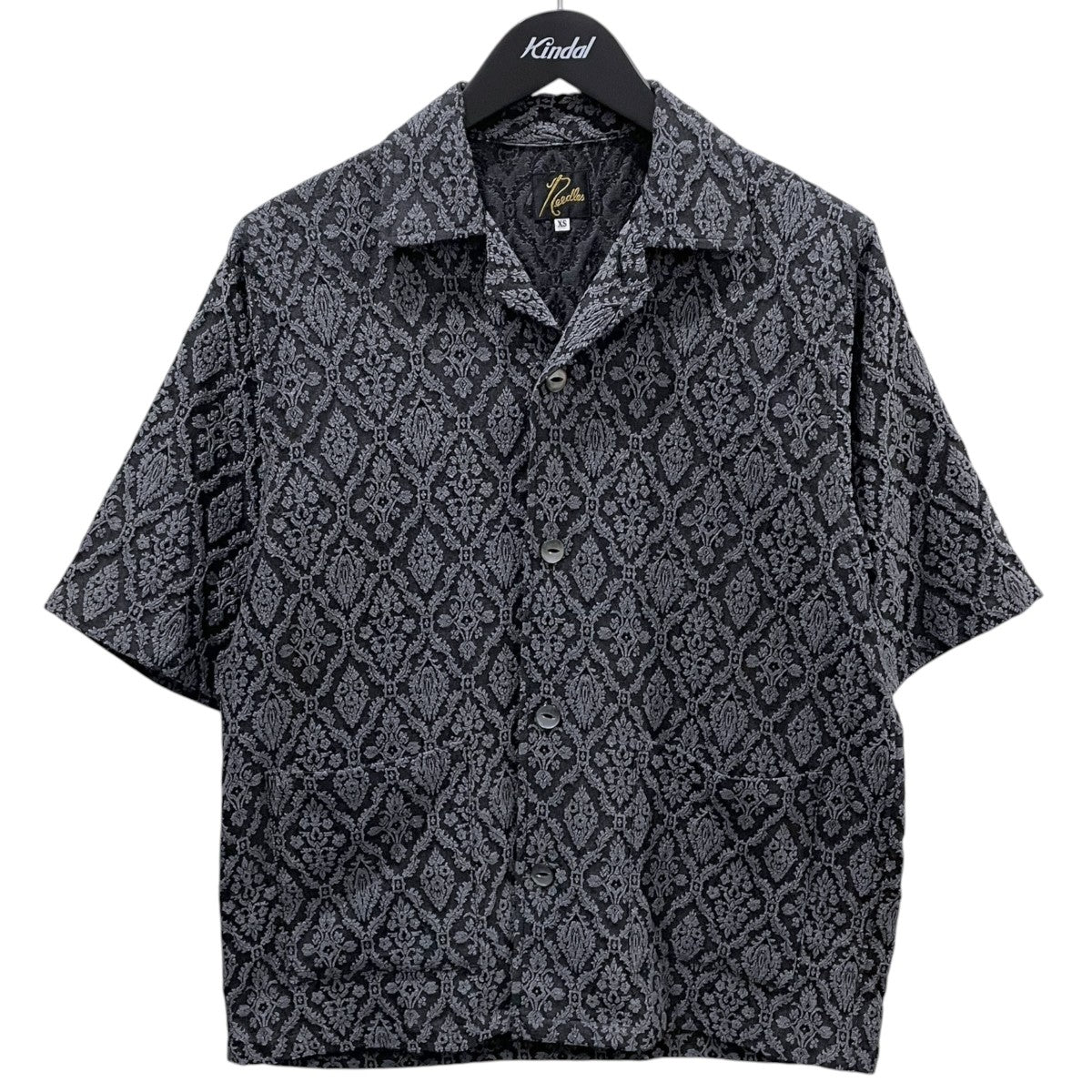 Needles 24SS 総柄半袖シャツ Cabana Shirt - Victorian Jacquard カバナシャツ ヴィクトリアンジャガード RW270 古着・中古-1枚目のアイテム画像