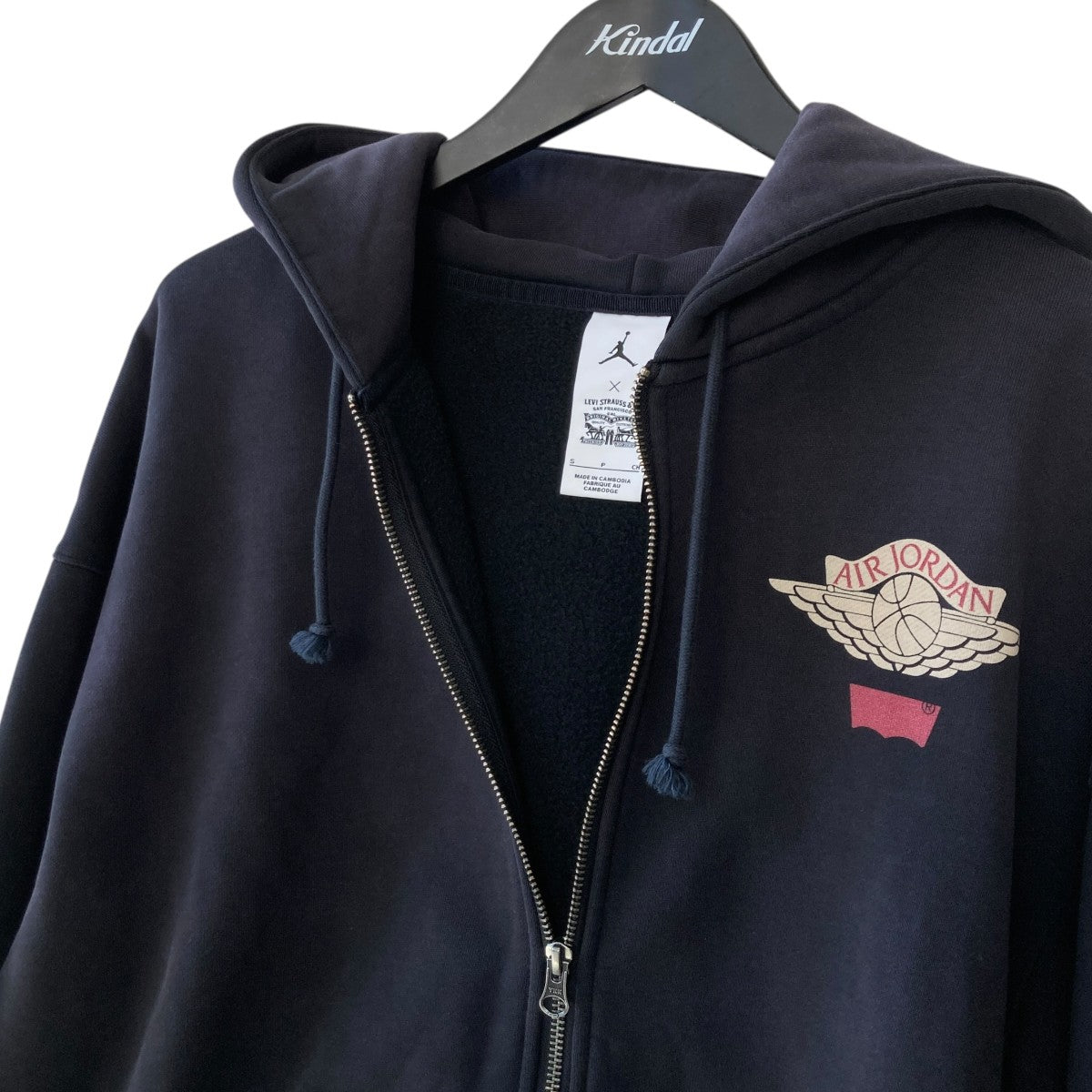 JORDAN×LEVI’S Heavyweight Fleece Zip HoodieジップパーカーIM6734-010 古着・中古-4枚目のアイテム画像