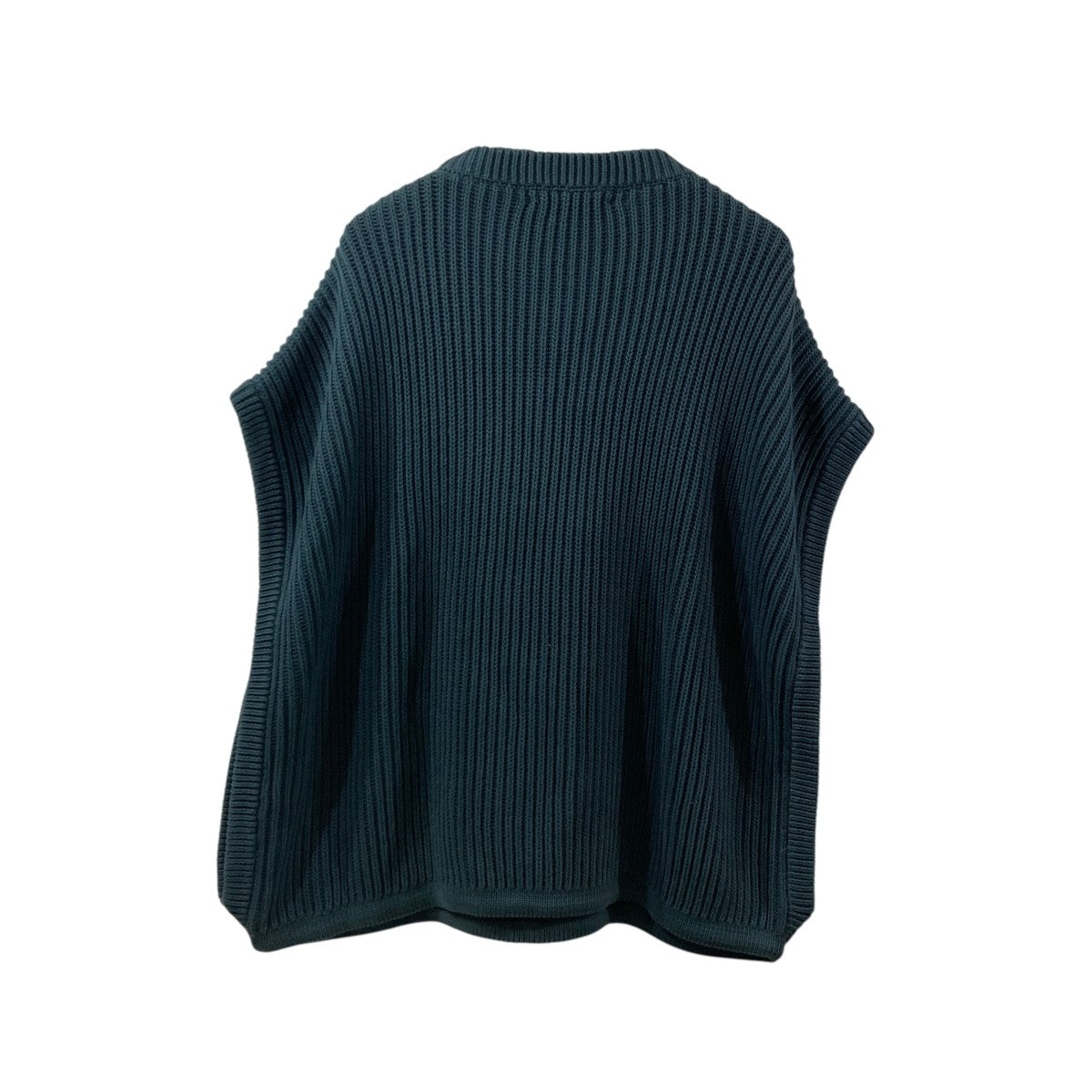 LARGE GILET WITH LEATHER DETAILSニットベスト