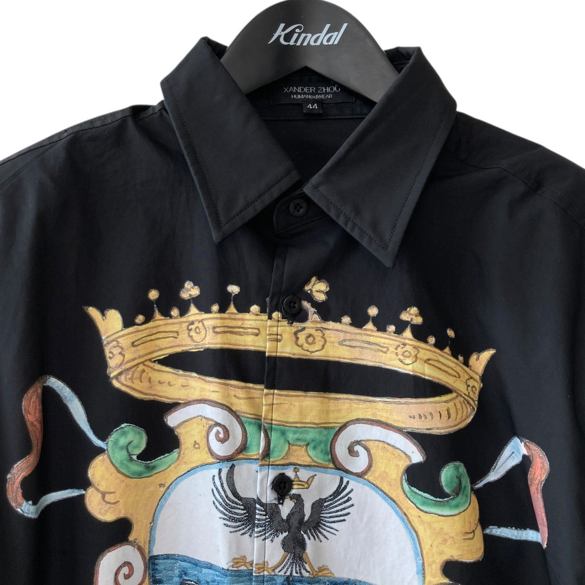 XANDER ZHOU 25SSPrinted logo cropped shirtクロップドシャツジャケット 古着・中古-3枚目のアイテム画像
