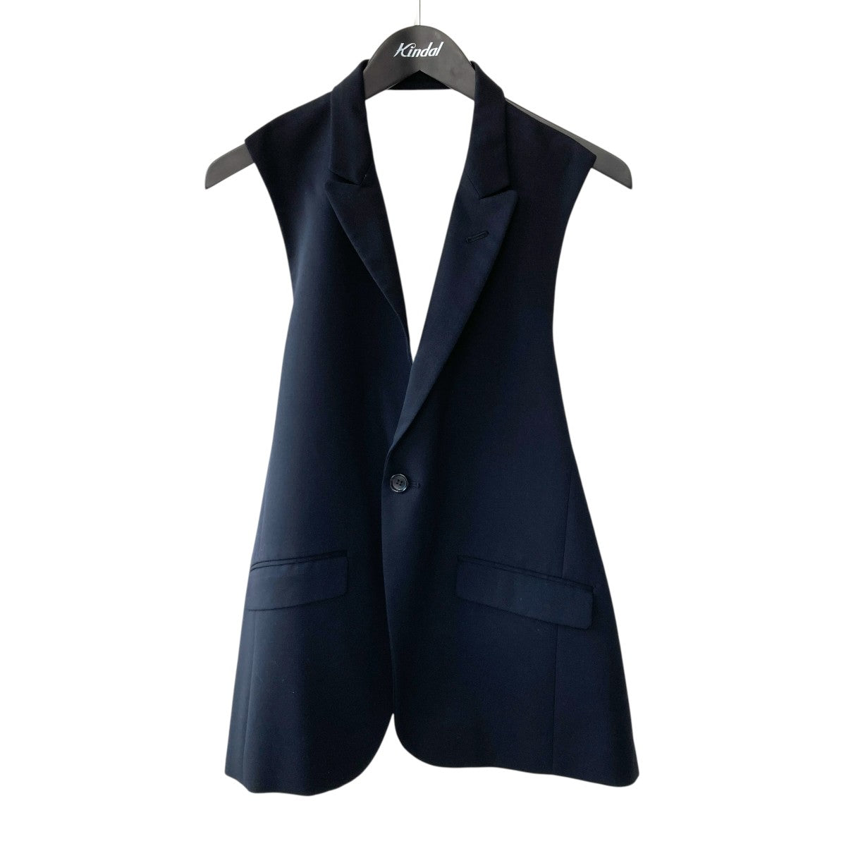 COMME des GARCONS 14SSフロント ラペル ロング ベストジレGM-J033 古着・中古-1枚目のアイテム画像