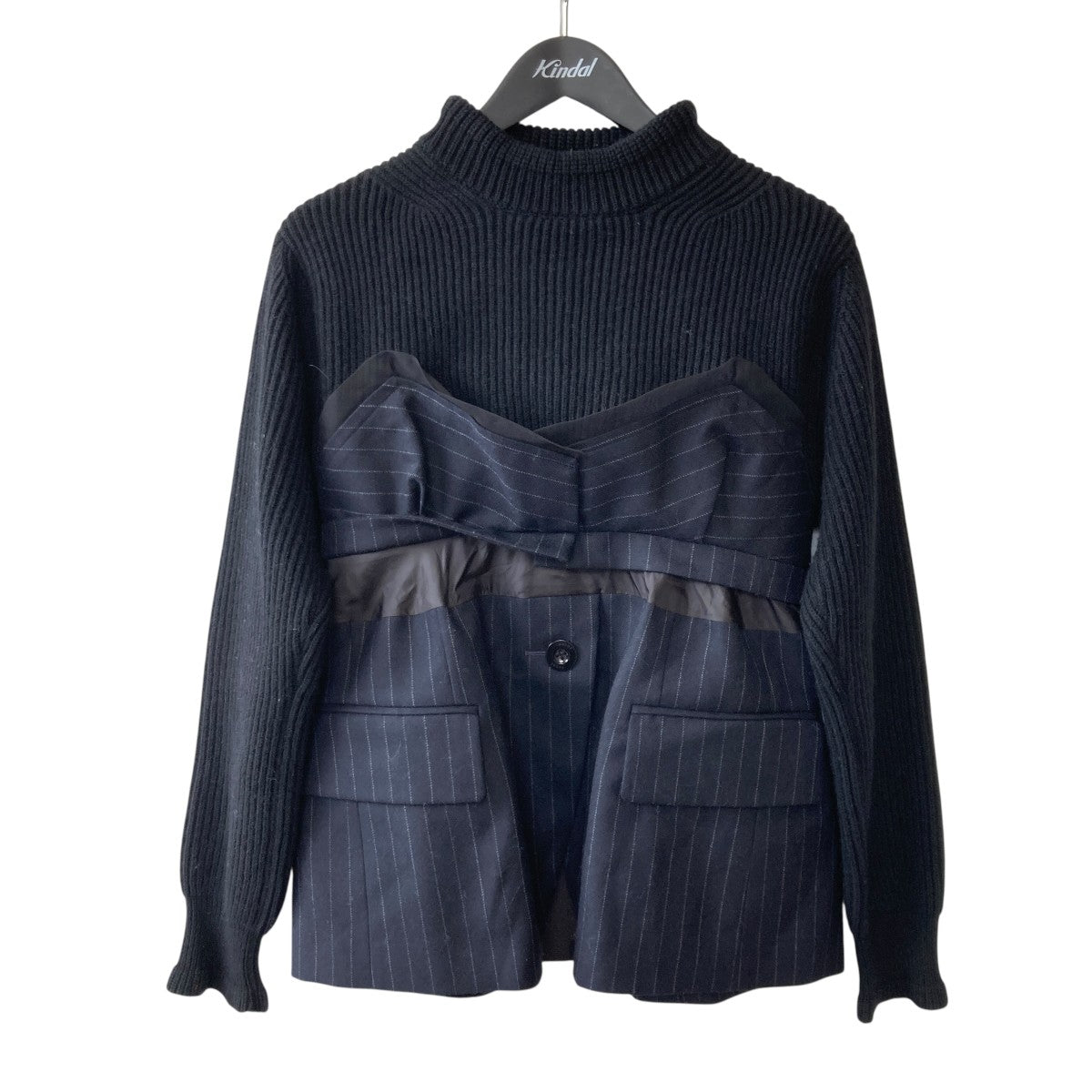 Wool Knit Chalk Pullover切替 ウールニット セーター22-06328
