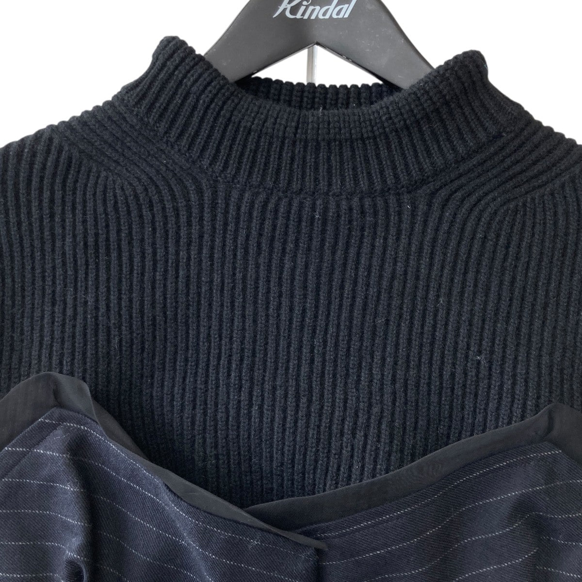 Wool Knit Chalk Pullover切替 ウールニット セーター22-06328