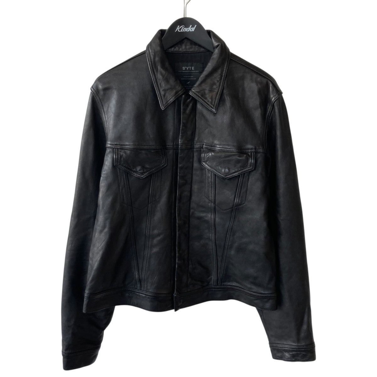 s’yte VEGETABLE TANNED SHEEP LEATHER TRUCKER JACKETレザージャケットUB-Y01-700 古着・中古-1枚目のアイテム画像