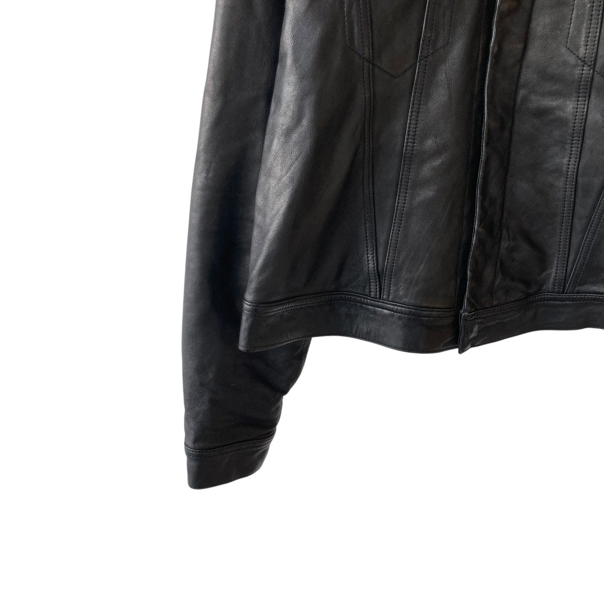 s’yte VEGETABLE TANNED SHEEP LEATHER TRUCKER JACKETレザージャケットUB-Y01-700 古着・中古-4枚目のアイテム画像