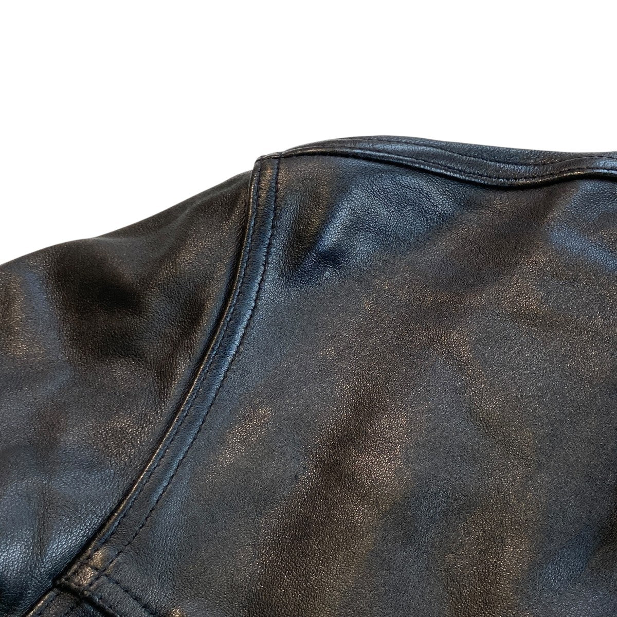 s’yte VEGETABLE TANNED SHEEP LEATHER TRUCKER JACKETレザージャケットUB-Y01-700 古着・中古-7枚目のアイテム画像