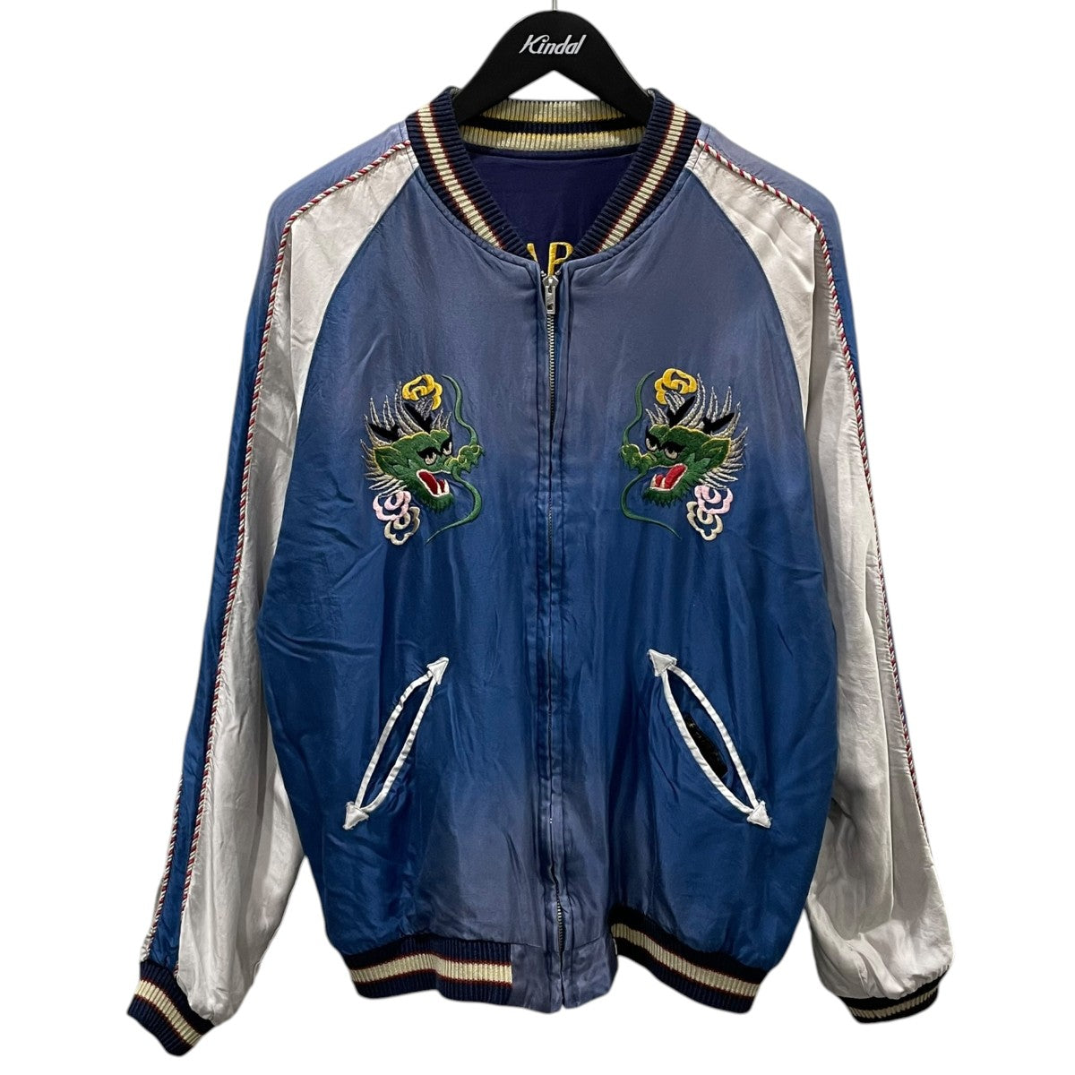 TAILOR TOYO 26SS 加工リバーシブルスカジャン EAGLE ＆ DRAGON × JAPAN MAP (AGING MODEL) TT15907 古着・中古-3枚目のアイテム画像