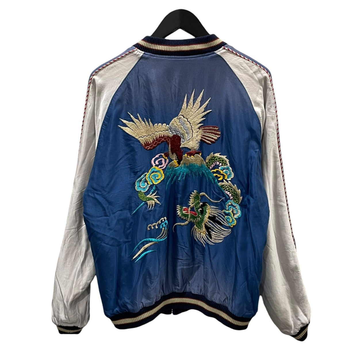 TAILOR TOYO 26SS 加工リバーシブルスカジャン EAGLE ＆ DRAGON × JAPAN MAP (AGING MODEL) TT15907 古着・中古-4枚目のアイテム画像