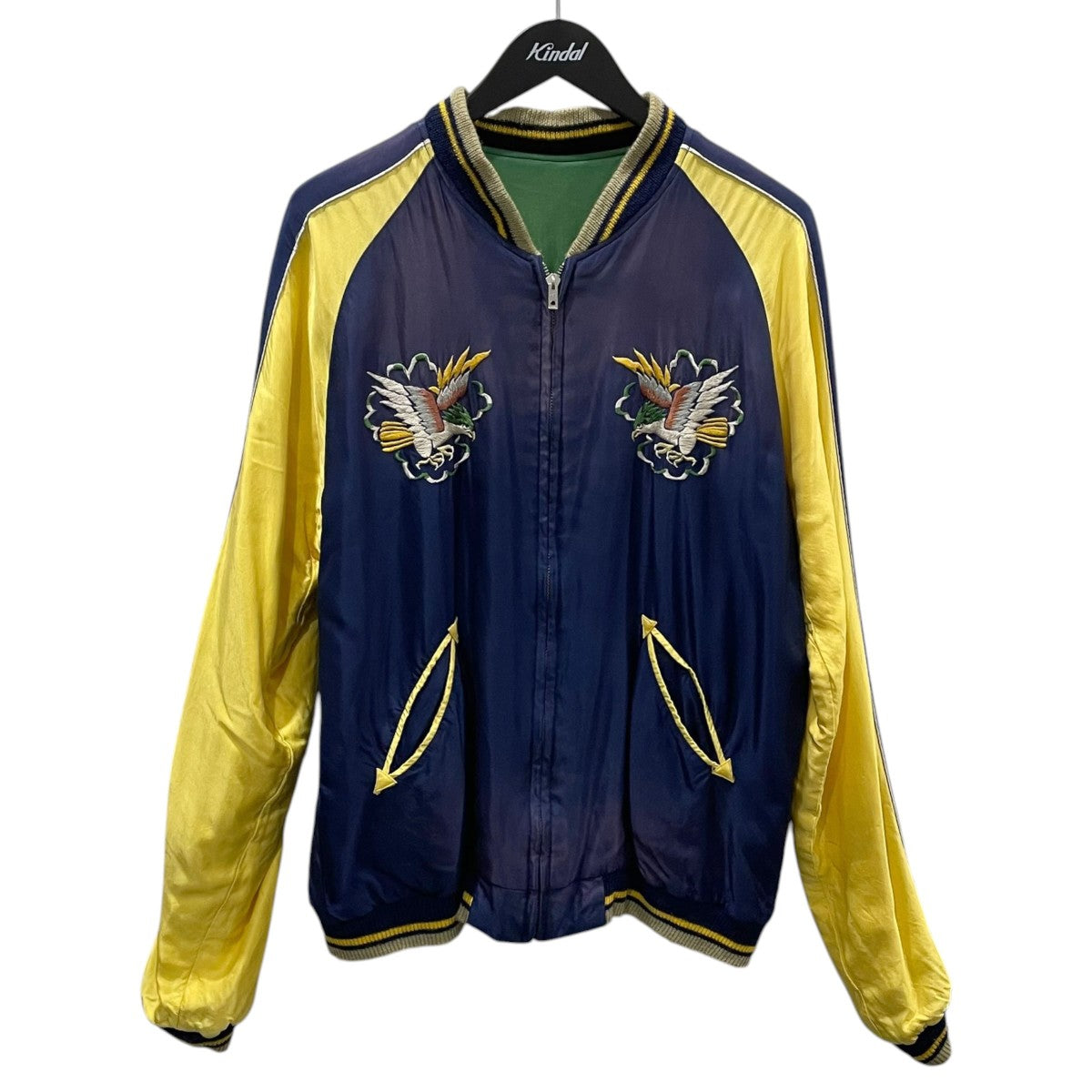 TAILOR TOYO 16AW 加工リバーシブルスカジャン ACETATE SOUVENIR JACKET EAGLE × DRAGON AGING MODEL TT13610 古着・中古-1枚目のアイテム画像