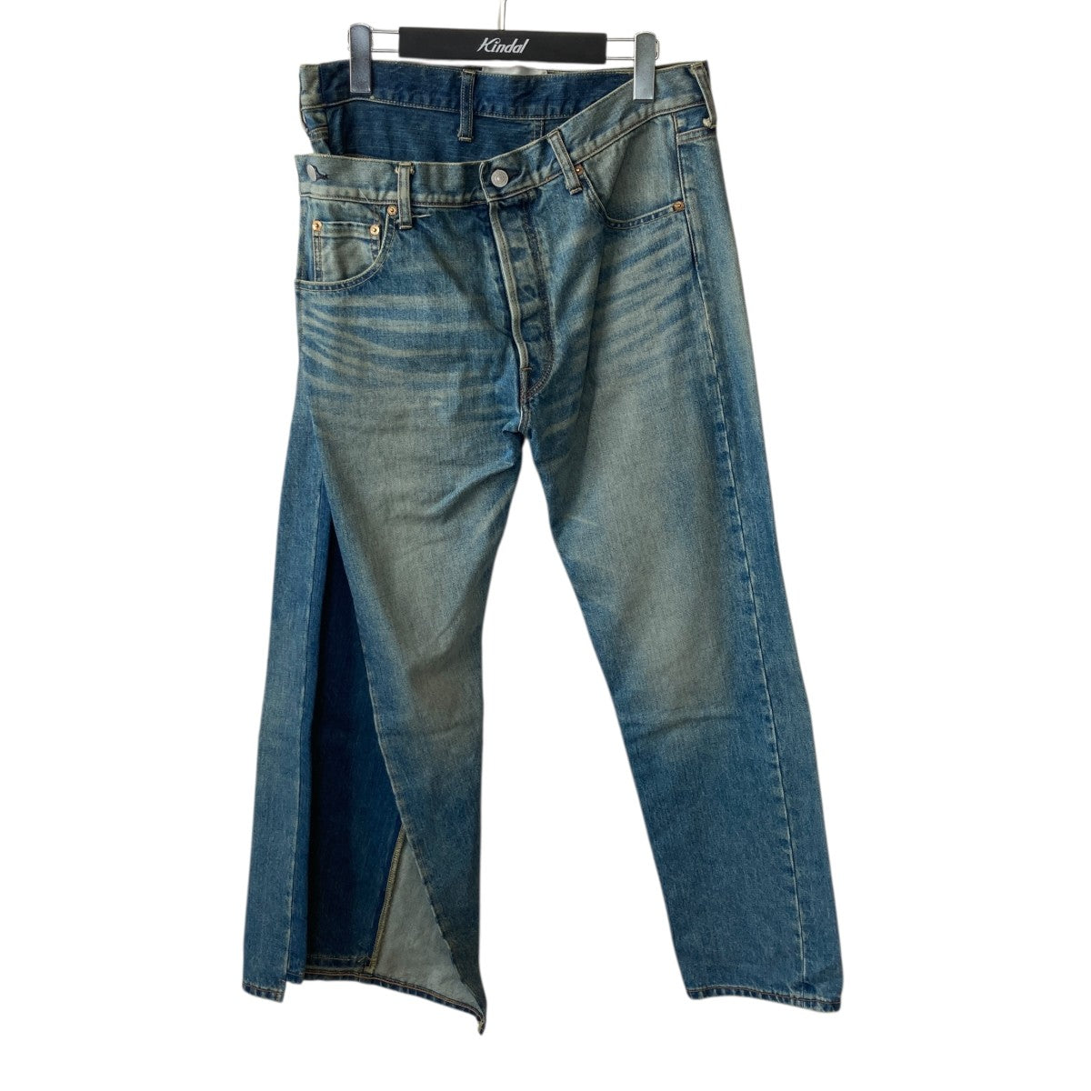 JUNYA WATANABE×LEVI’S 25SSWネームアシンメトリーデニムパンツJO-P201 古着・中古-1枚目のアイテム画像