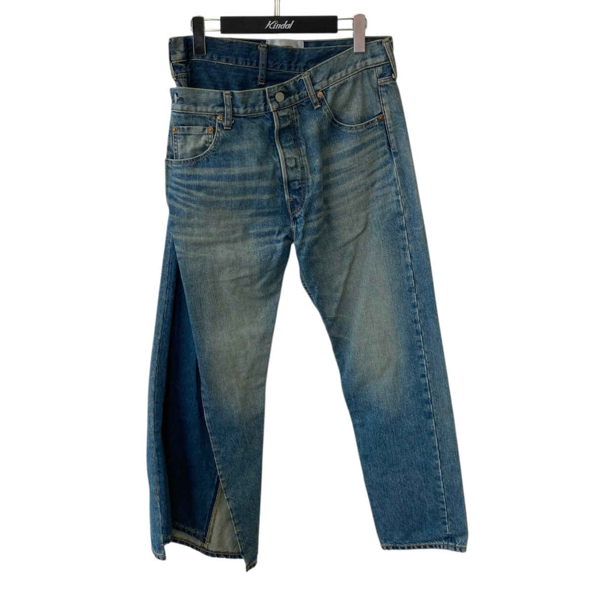 JUNYA WATANABE×LEVI’S 25SSWネームアシンメトリーデニムパンツJO-P201 古着・中古-1枚目のアイテム画像