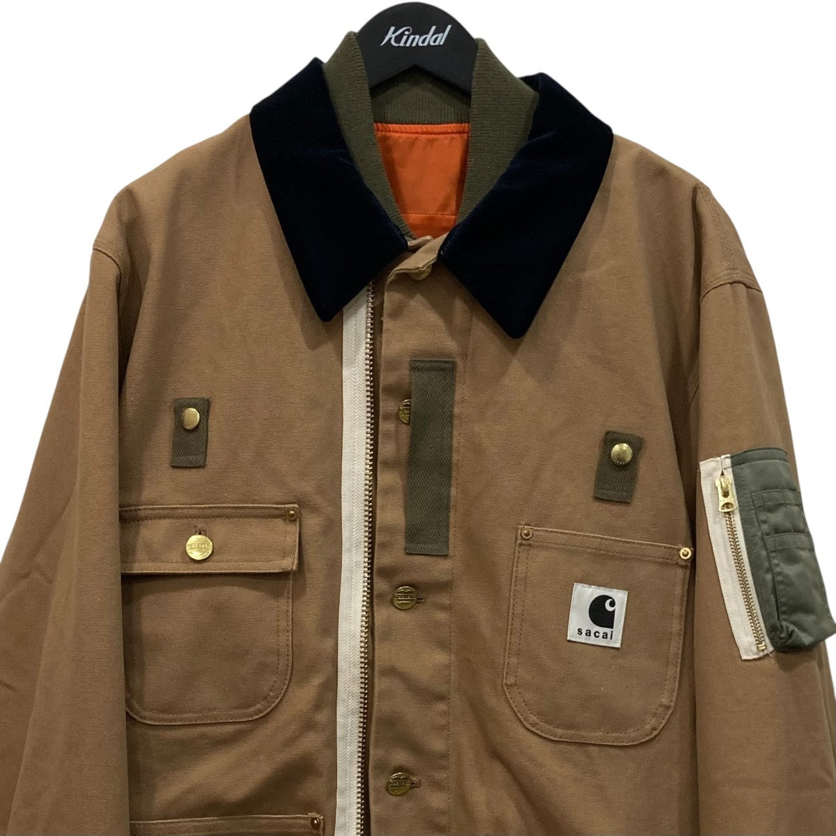 sacai×CarHartt ジャケット2303110M 古着・中古-2枚目のアイテム画像