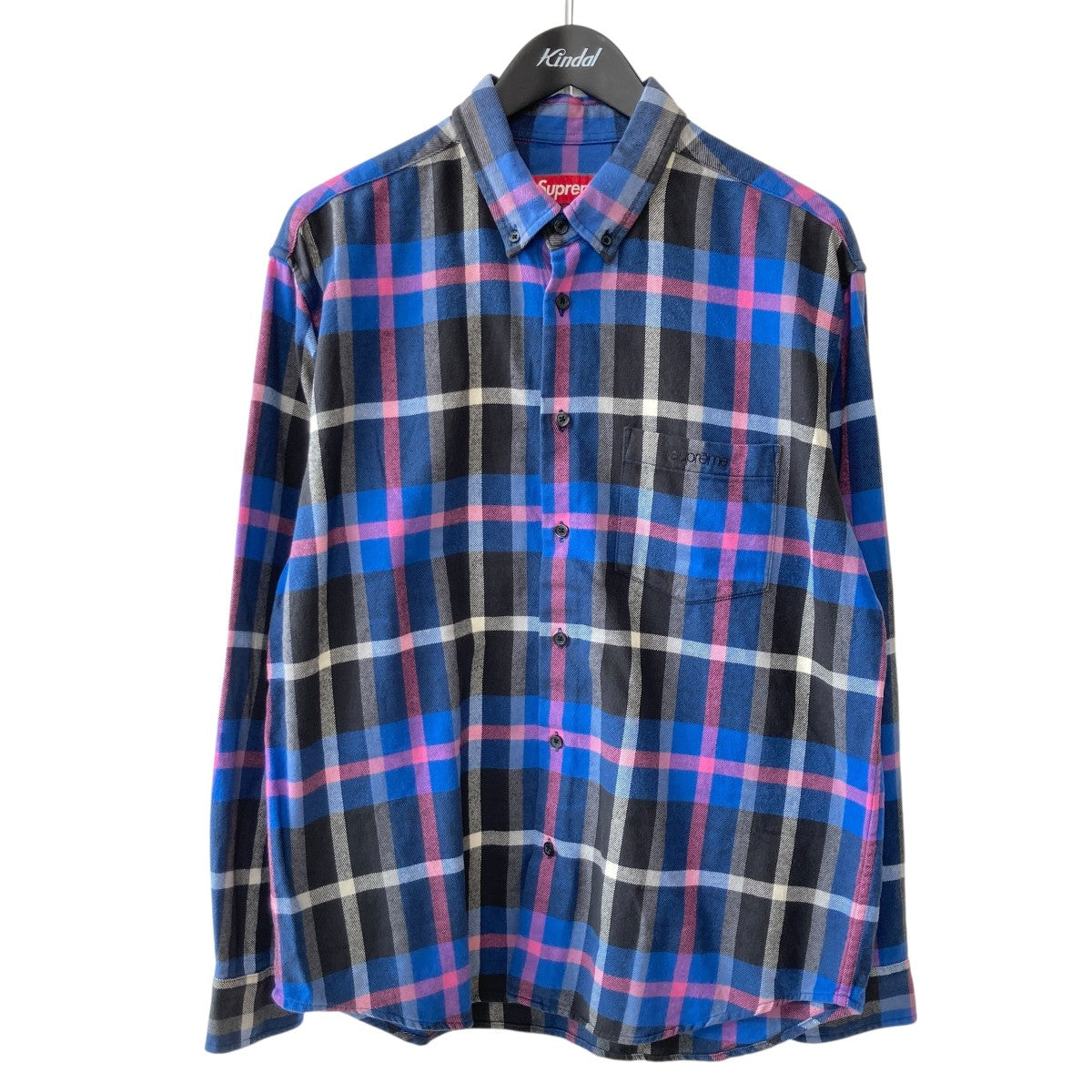 Supreme 23AWPlaid Flannel Shirtチェック長袖シャツ 古着・中古-1枚目のアイテム画像