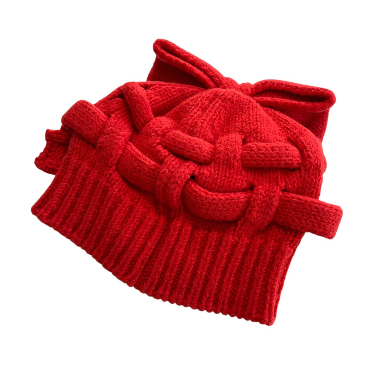 COMME des GARCONS GIRL リボンモチーフ ニット帽NP-K601 古着・中古-2枚目のアイテム画像