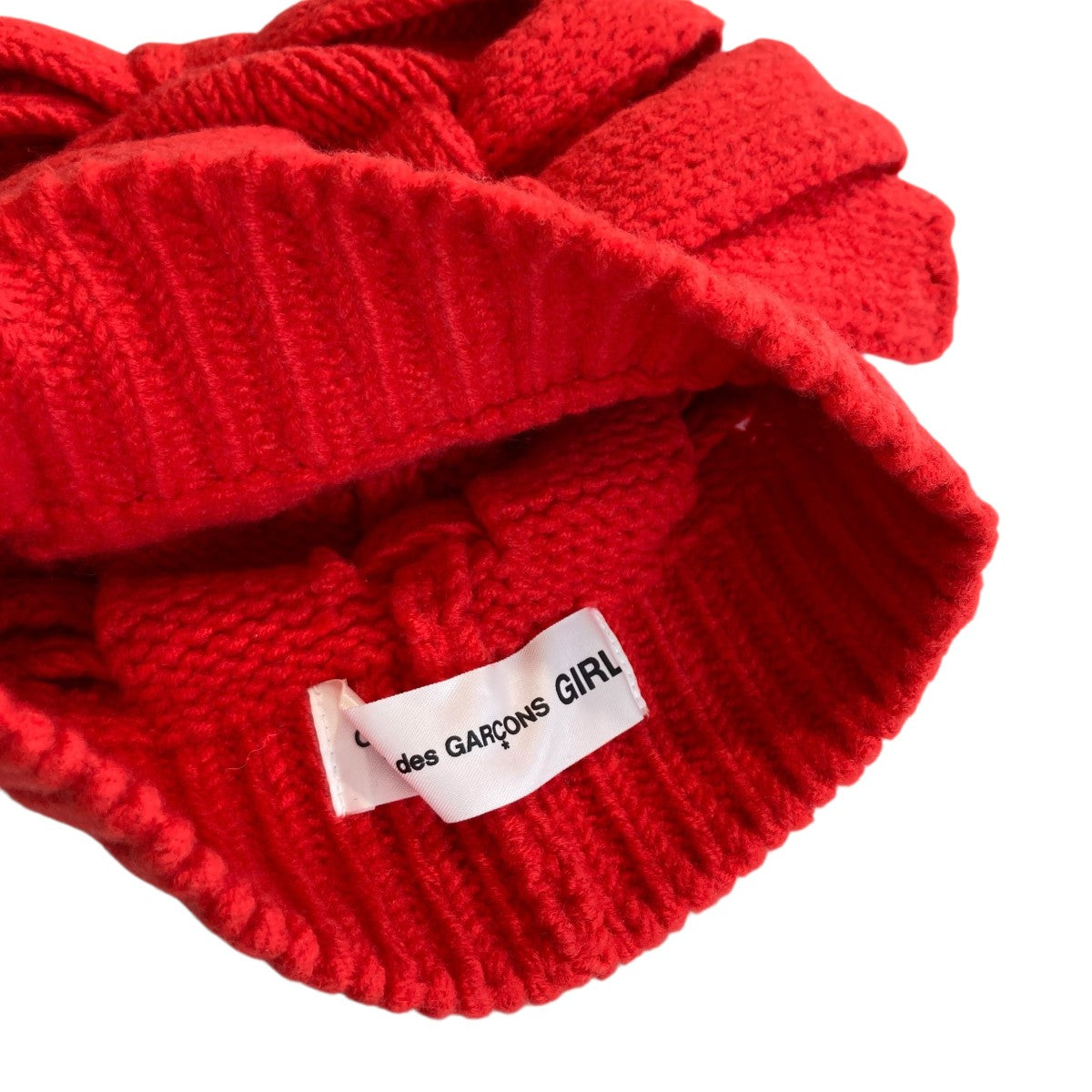 COMME des GARCONS GIRL リボンモチーフ ニット帽NP-K601 古着・中古-3枚目のアイテム画像