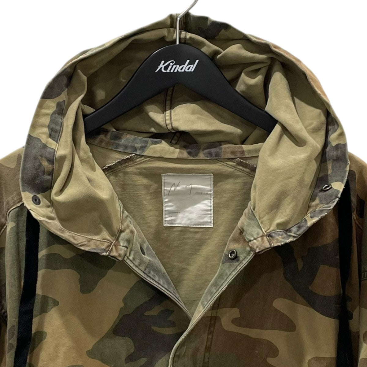 24AW カモフラ柄加工ジップアップフーデッドジャケット CAMO HOODIE JACKET カモフーディジャケット ANC-SH47-A